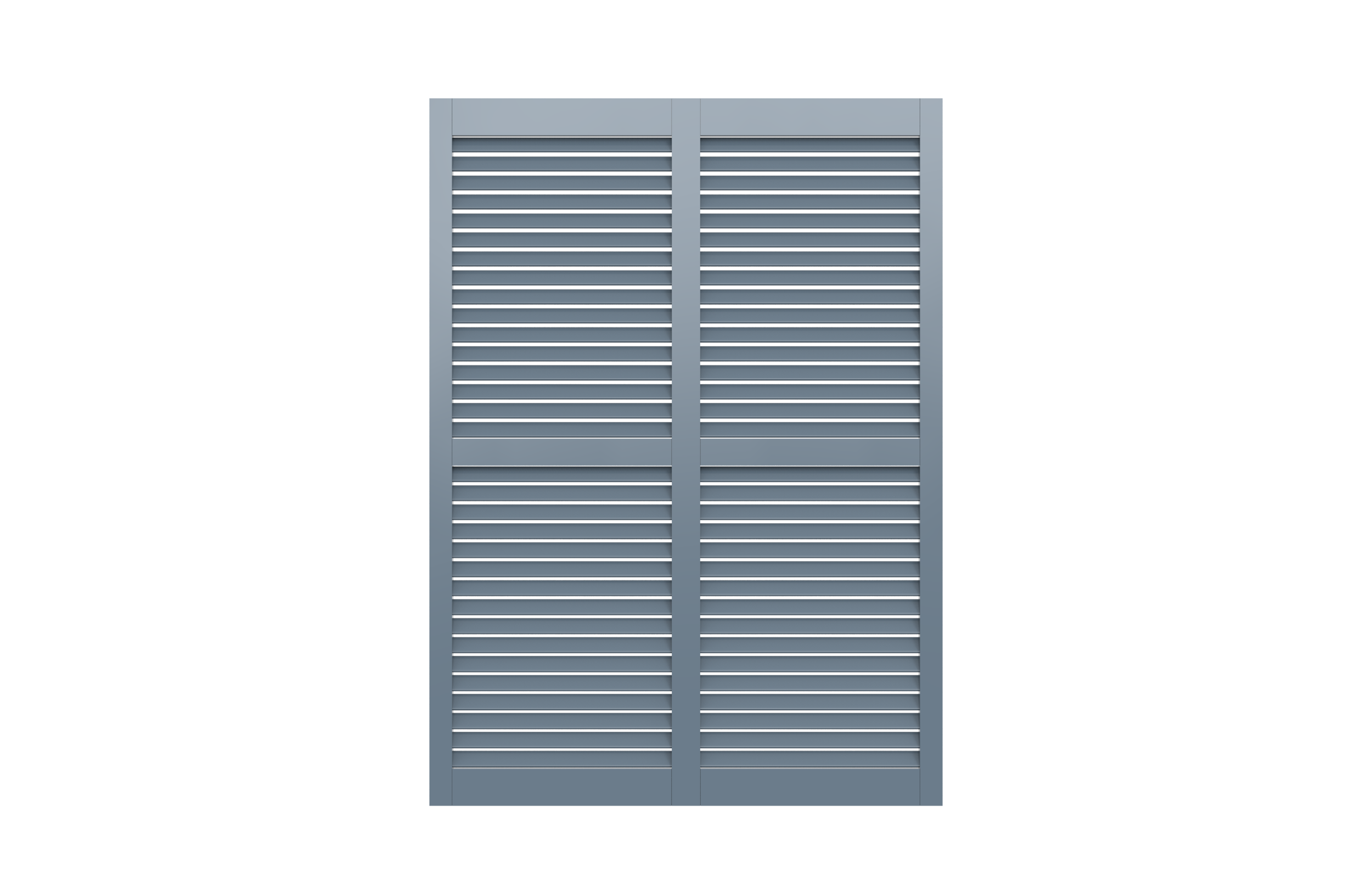 Bahama - Standard View with Vertical Mullion and Horizontal Rail