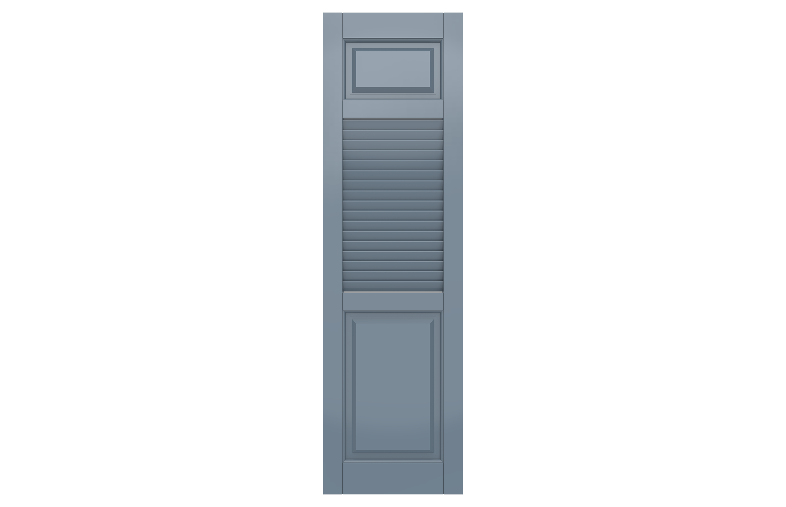 Classic Combination with Raised Panel & Louver (20-40-40)