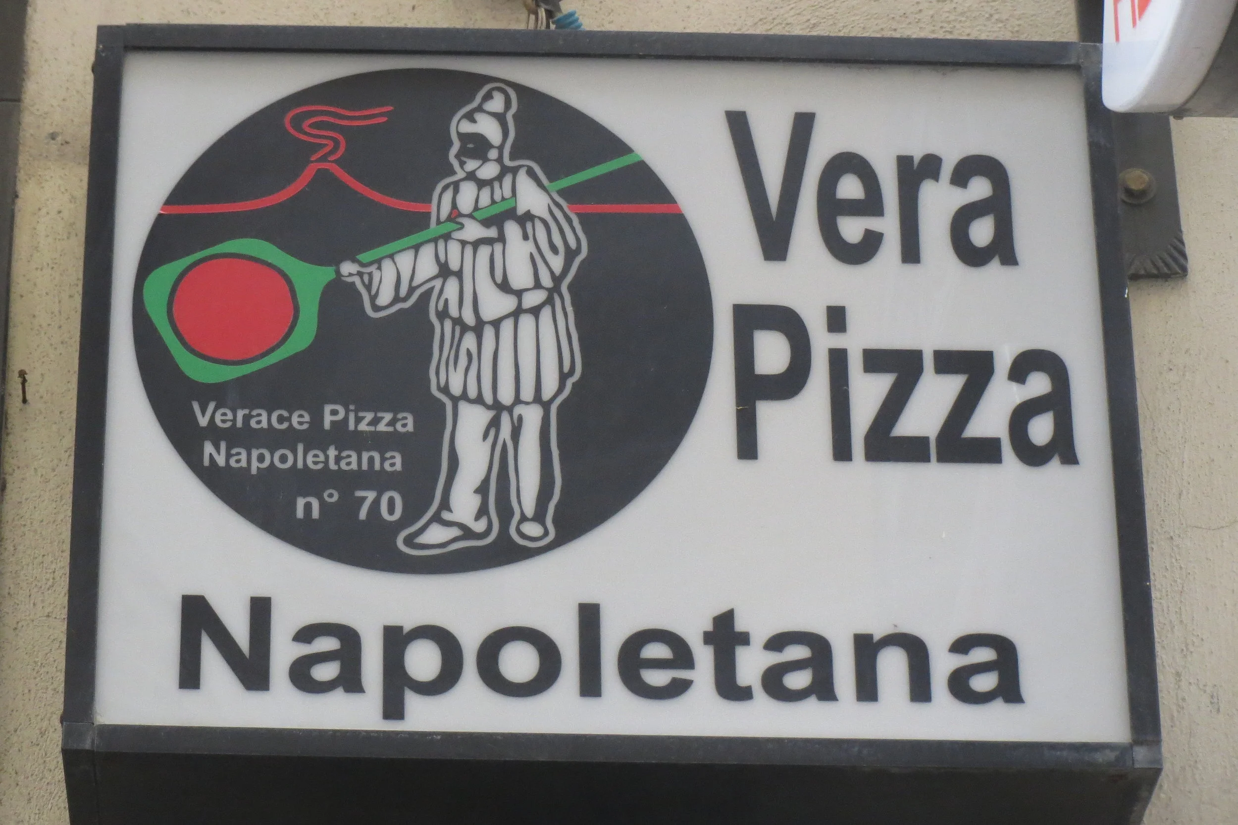 The sign of the association for the real Neapolitan pizza.
