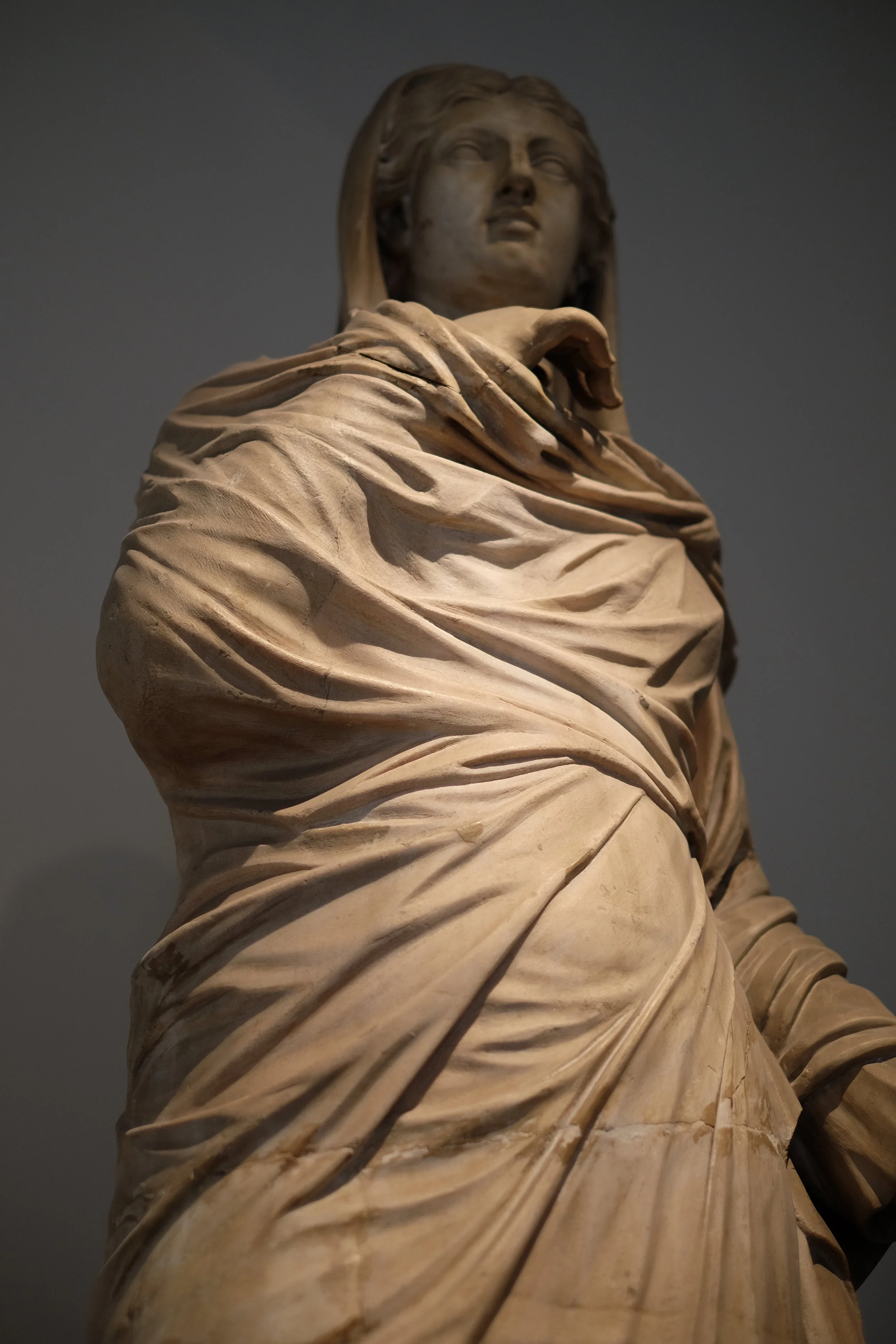 A statue found in the Villa dei Papiri.