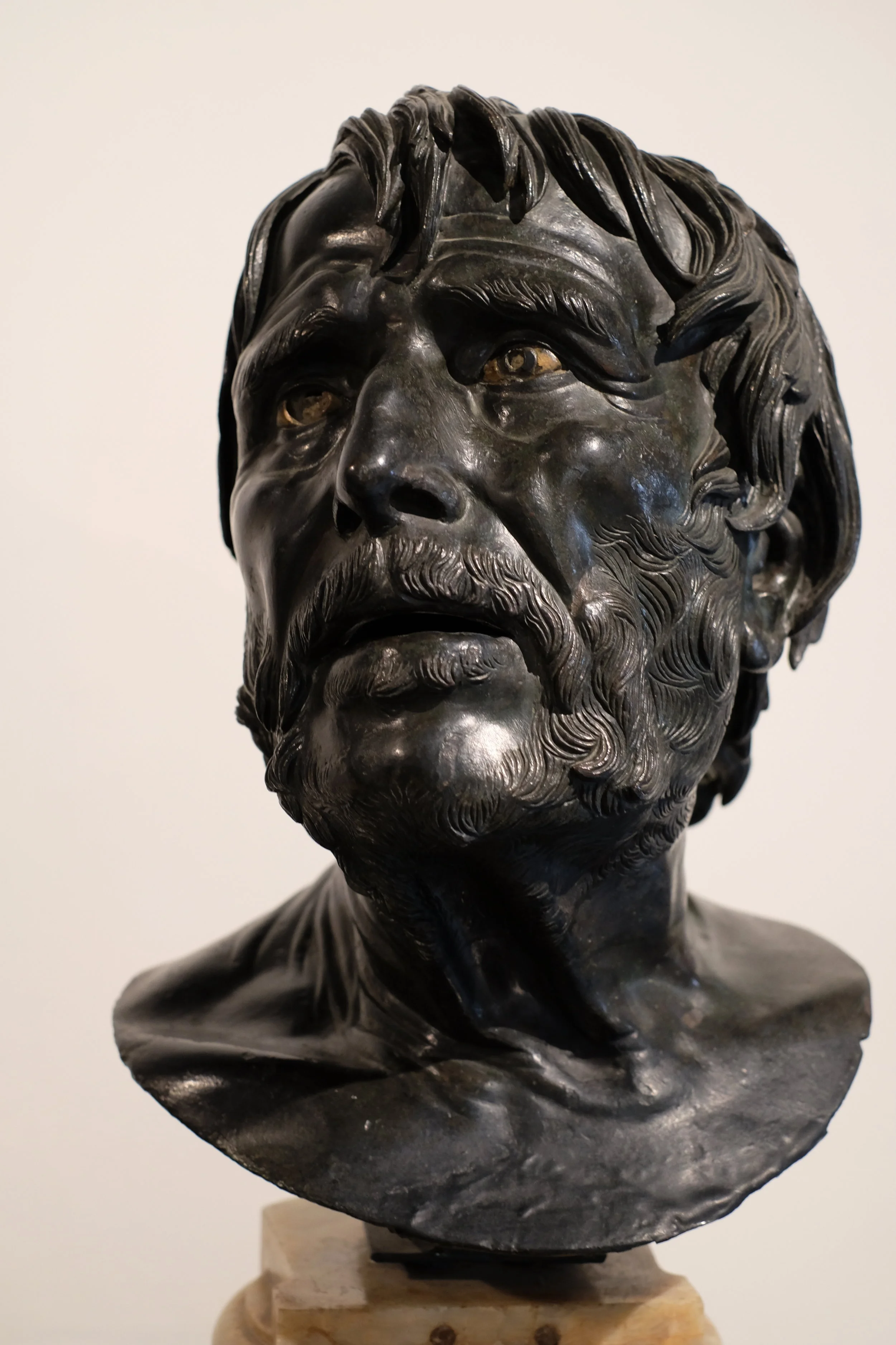 The intense and dramatic bust of Seneca.