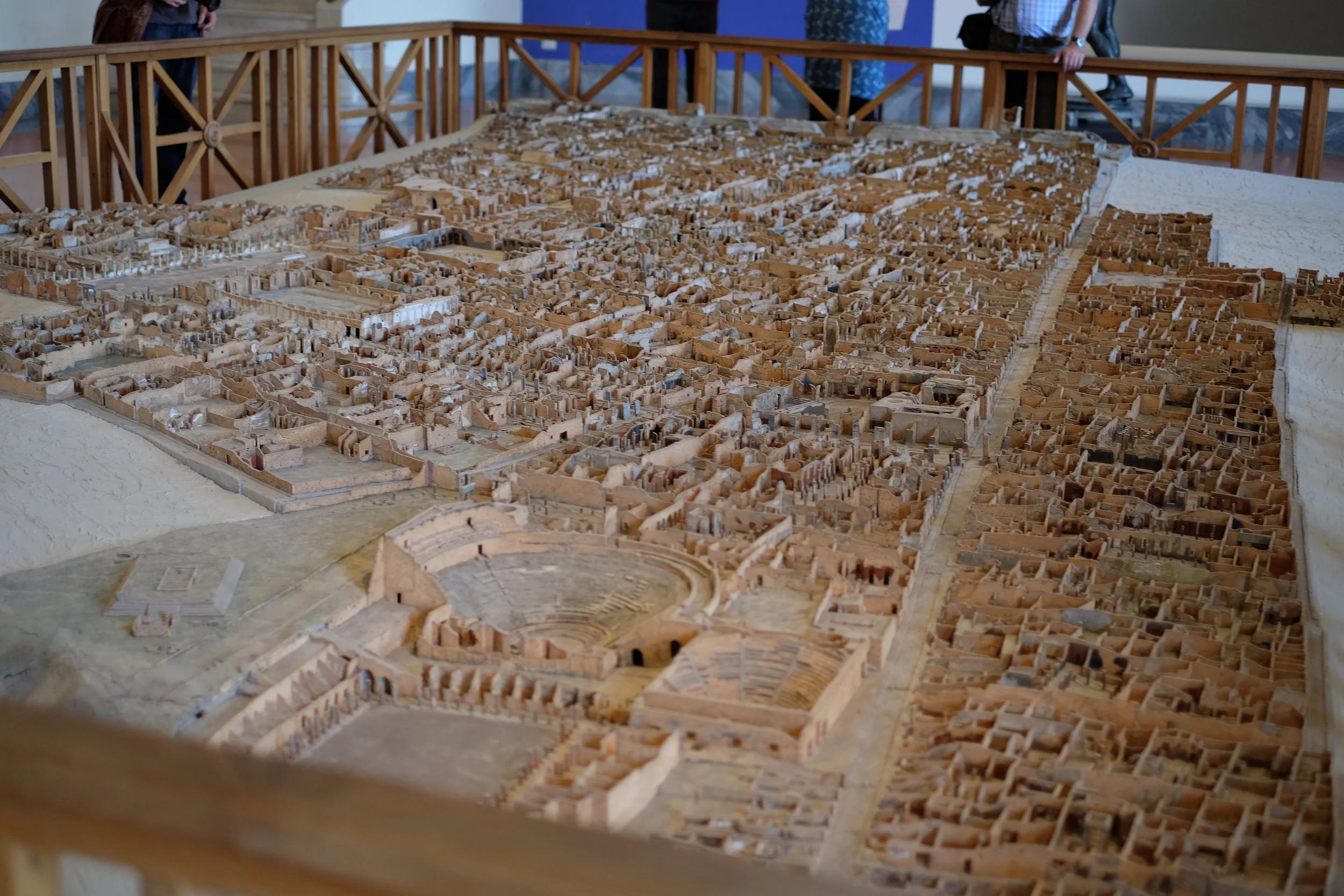 The model of Pompeii on the second floor, made in 1879.