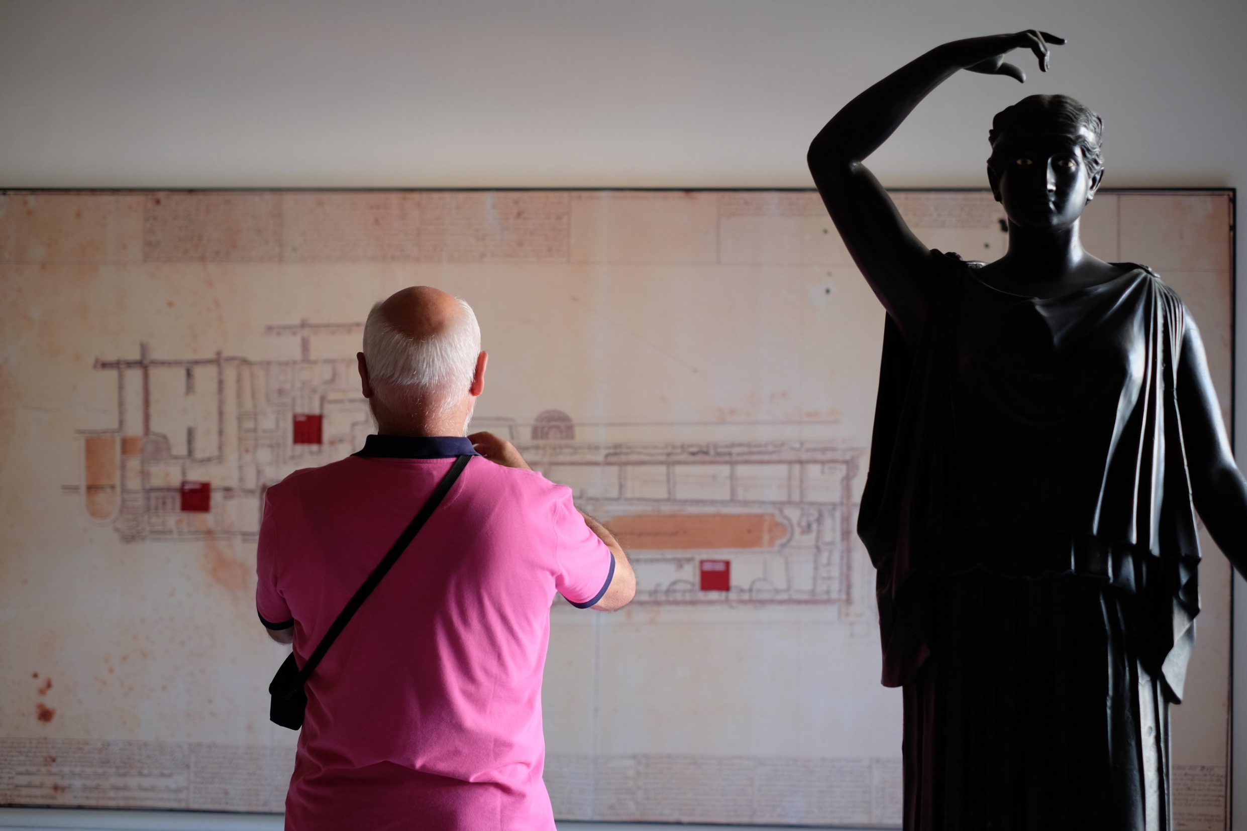 One of the statues of a dancer from the Villa dei Papiri.
