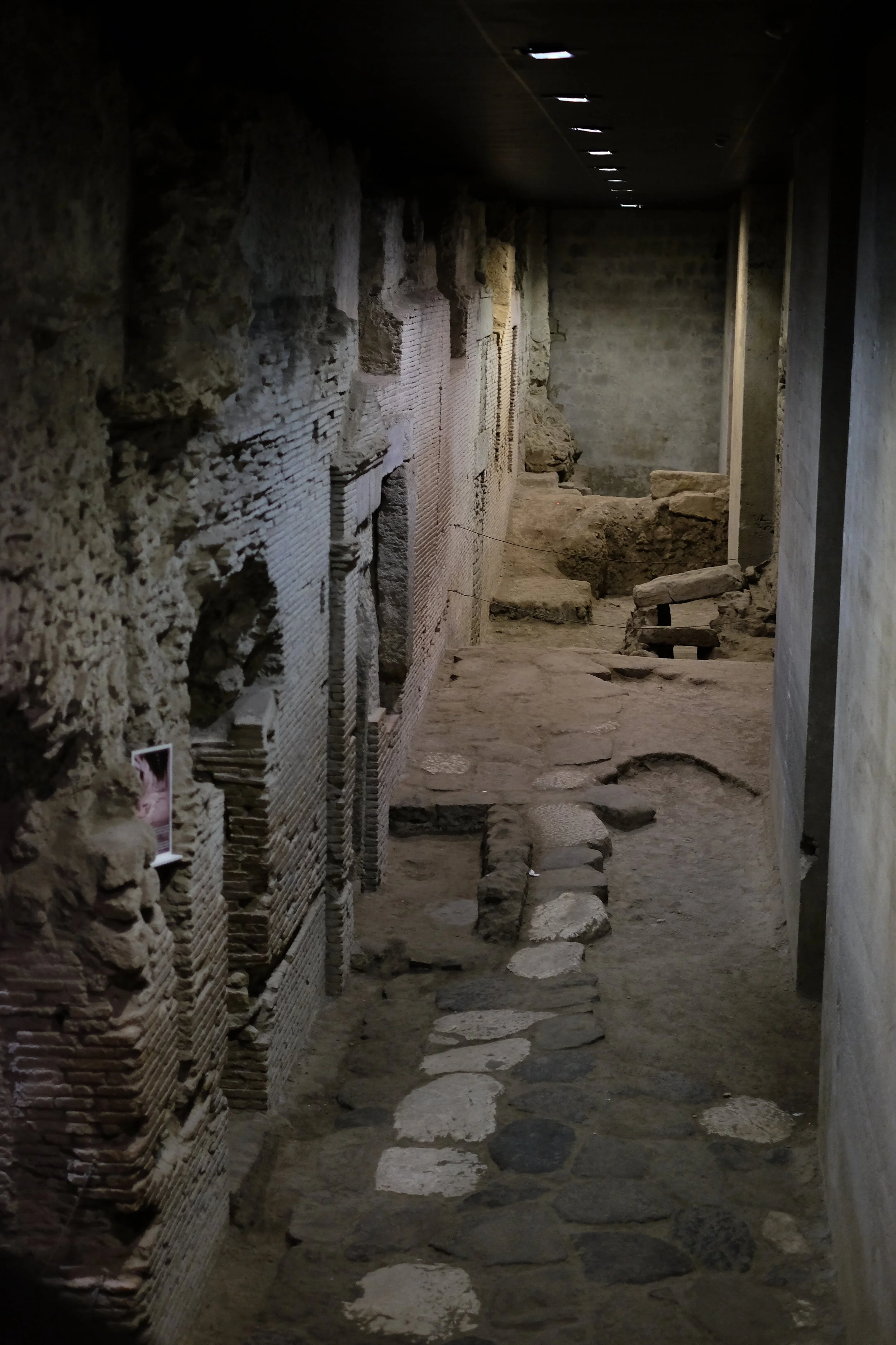 The Roman area underneath the church.