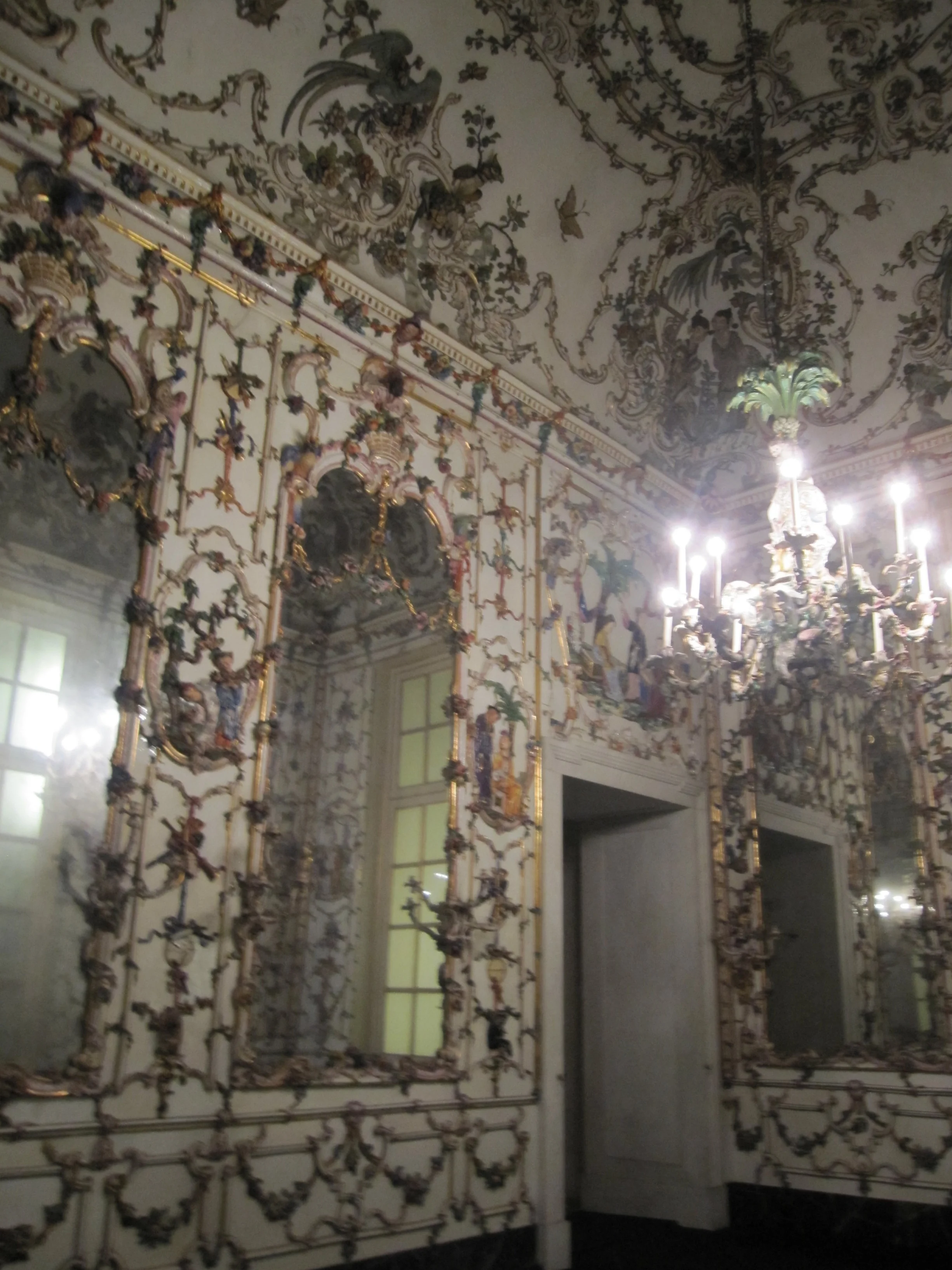 The rooms decorated completely in Porcellain, dated 1757-59.