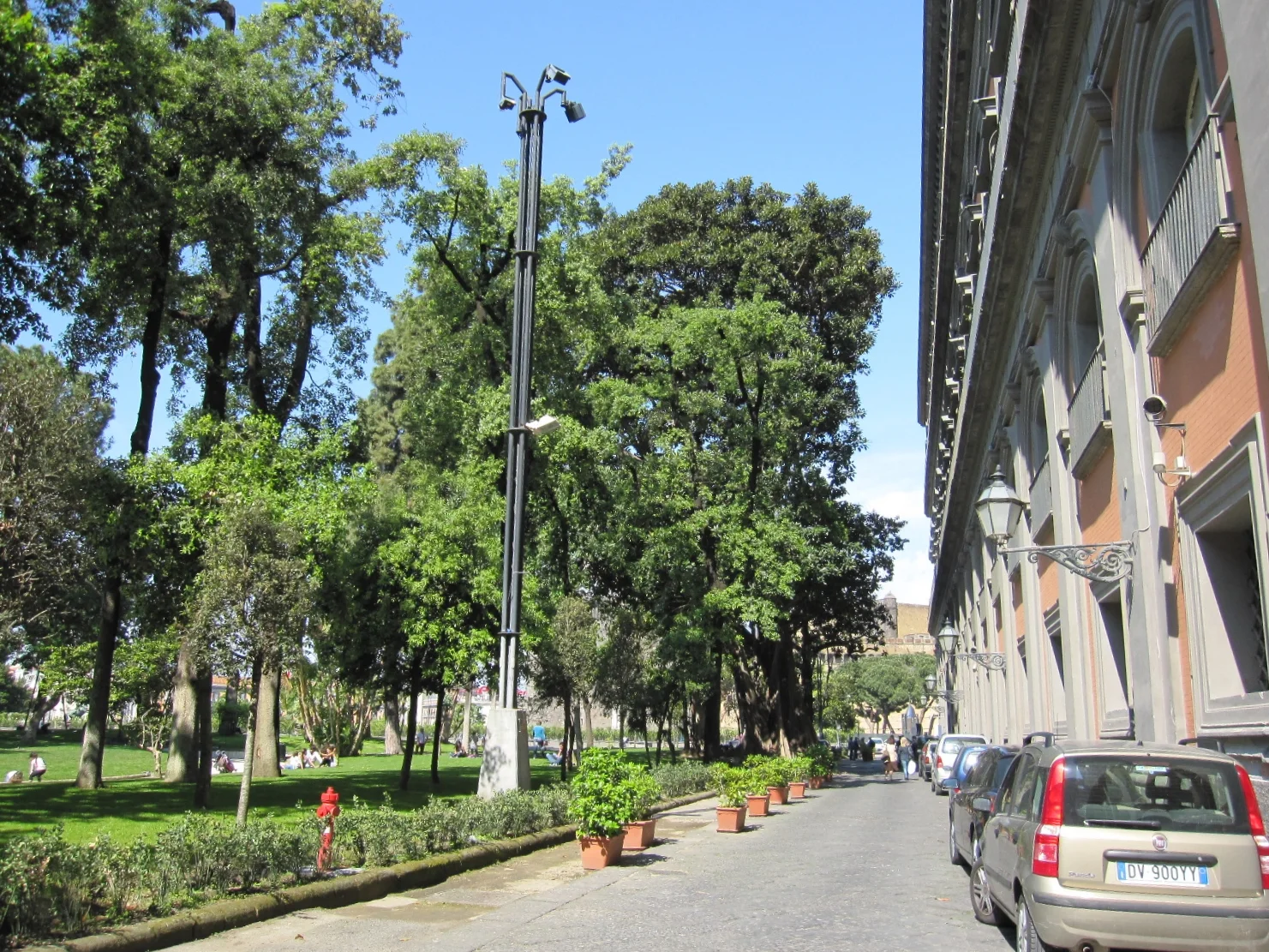 The entrance for the National Library, where girl from Naples studied during her university years, a long time ago. 