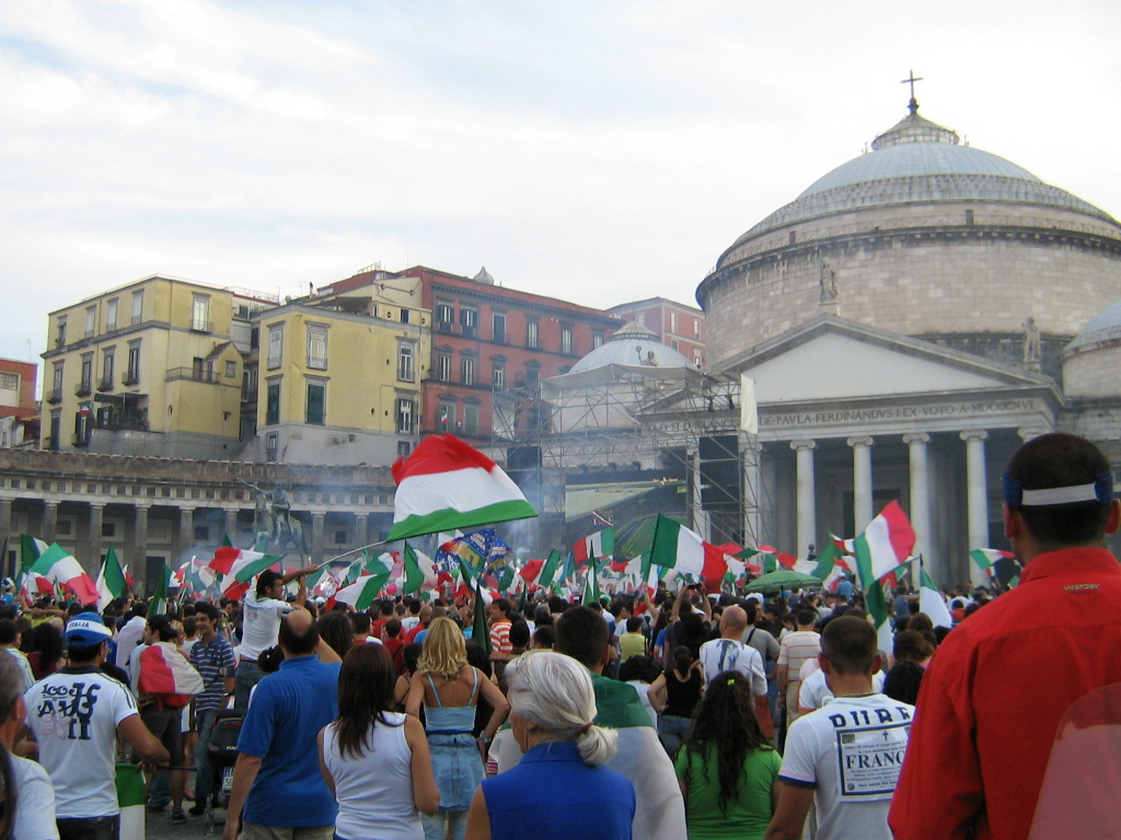 Piazza Plebiscito during the final of the World Cup in 2006 when Italy won againsT France.