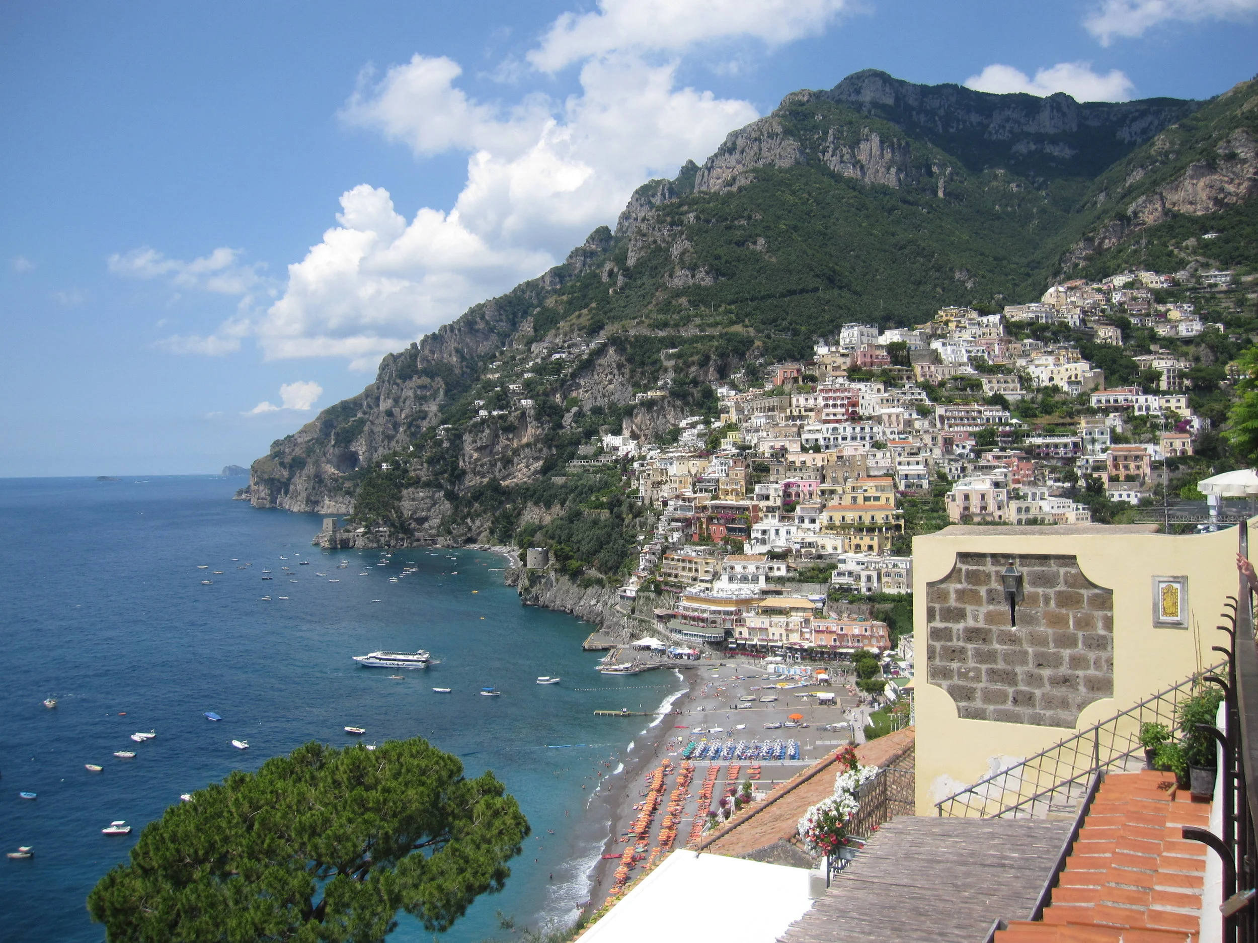 The stunning view of Positano.