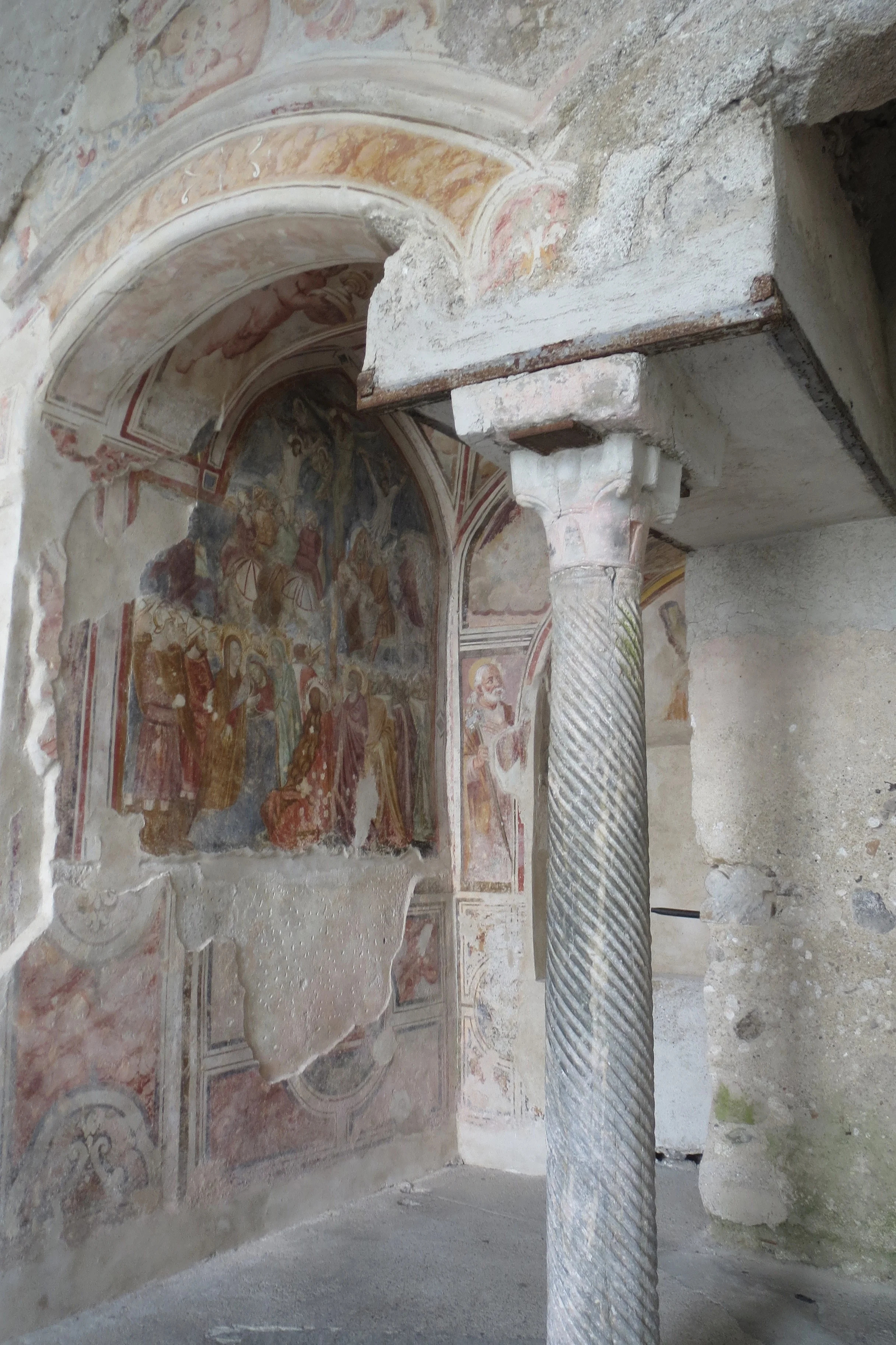 Medieval rests in the church.