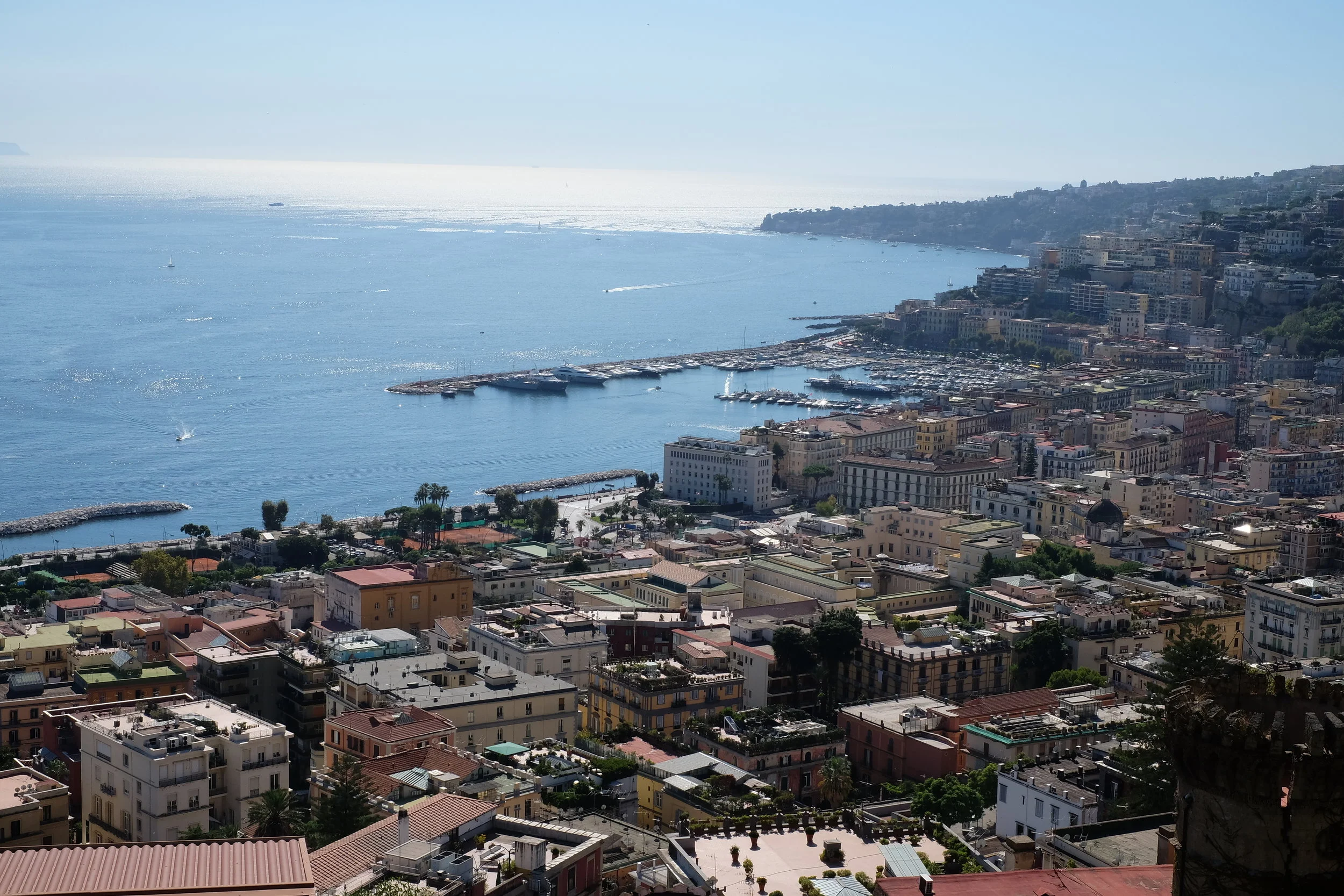 The stunning view of the city from the belvedere of the park.