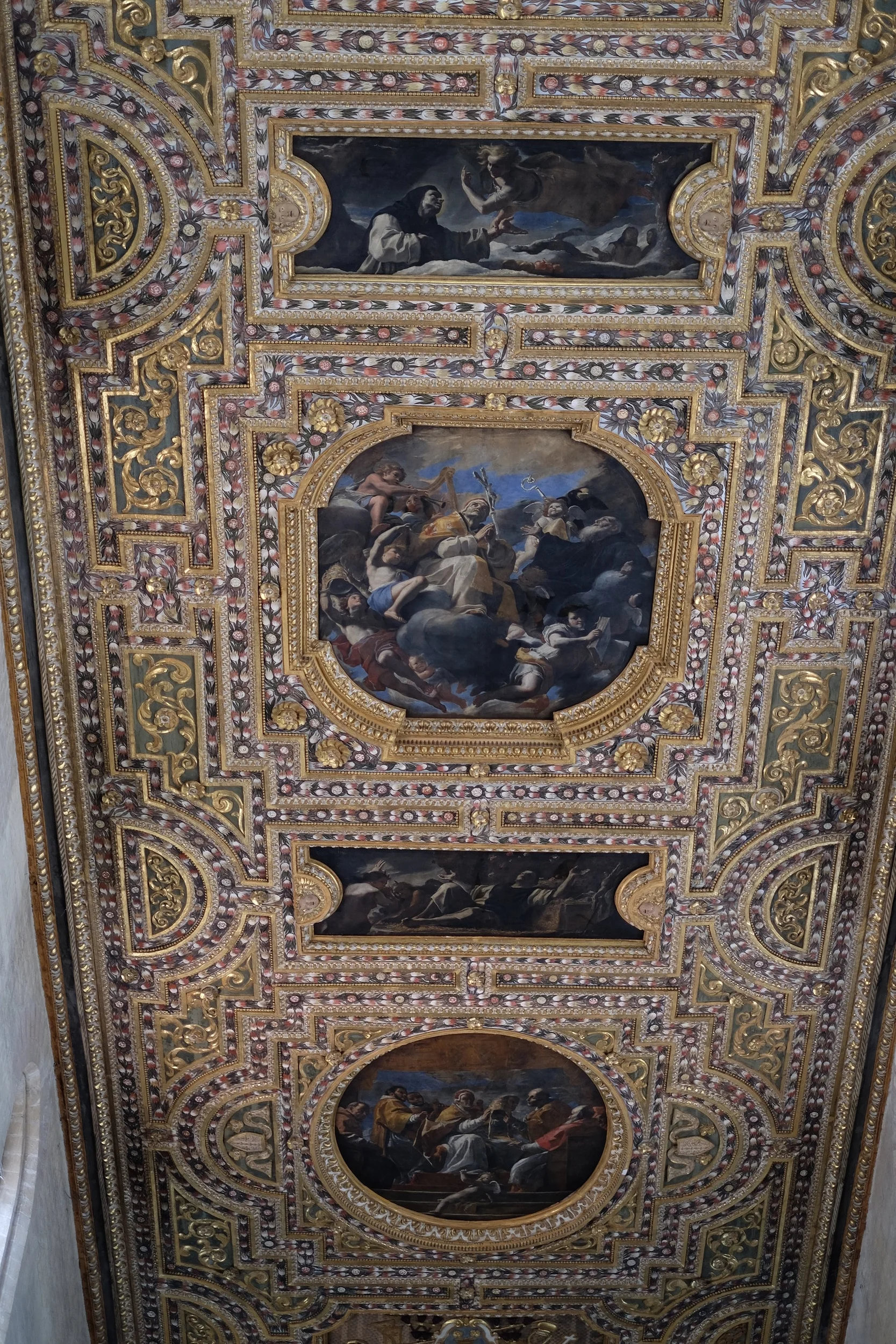 The Baroque ceiling of the church.