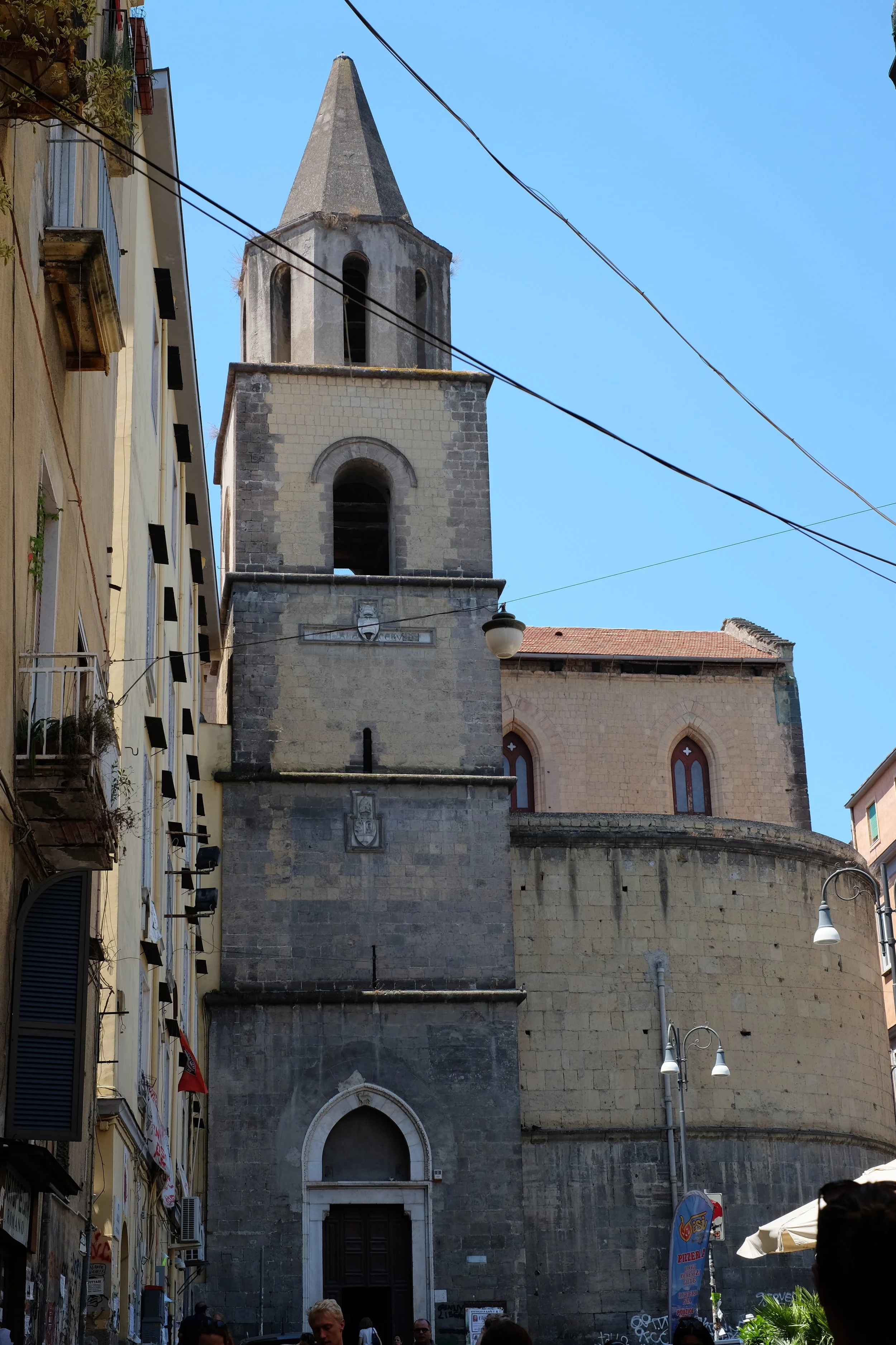 The entrance.