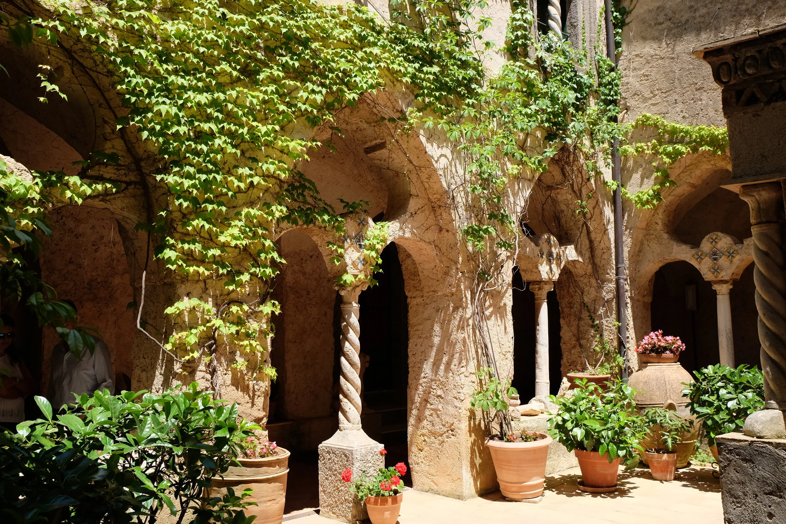 The cloister in the villa.