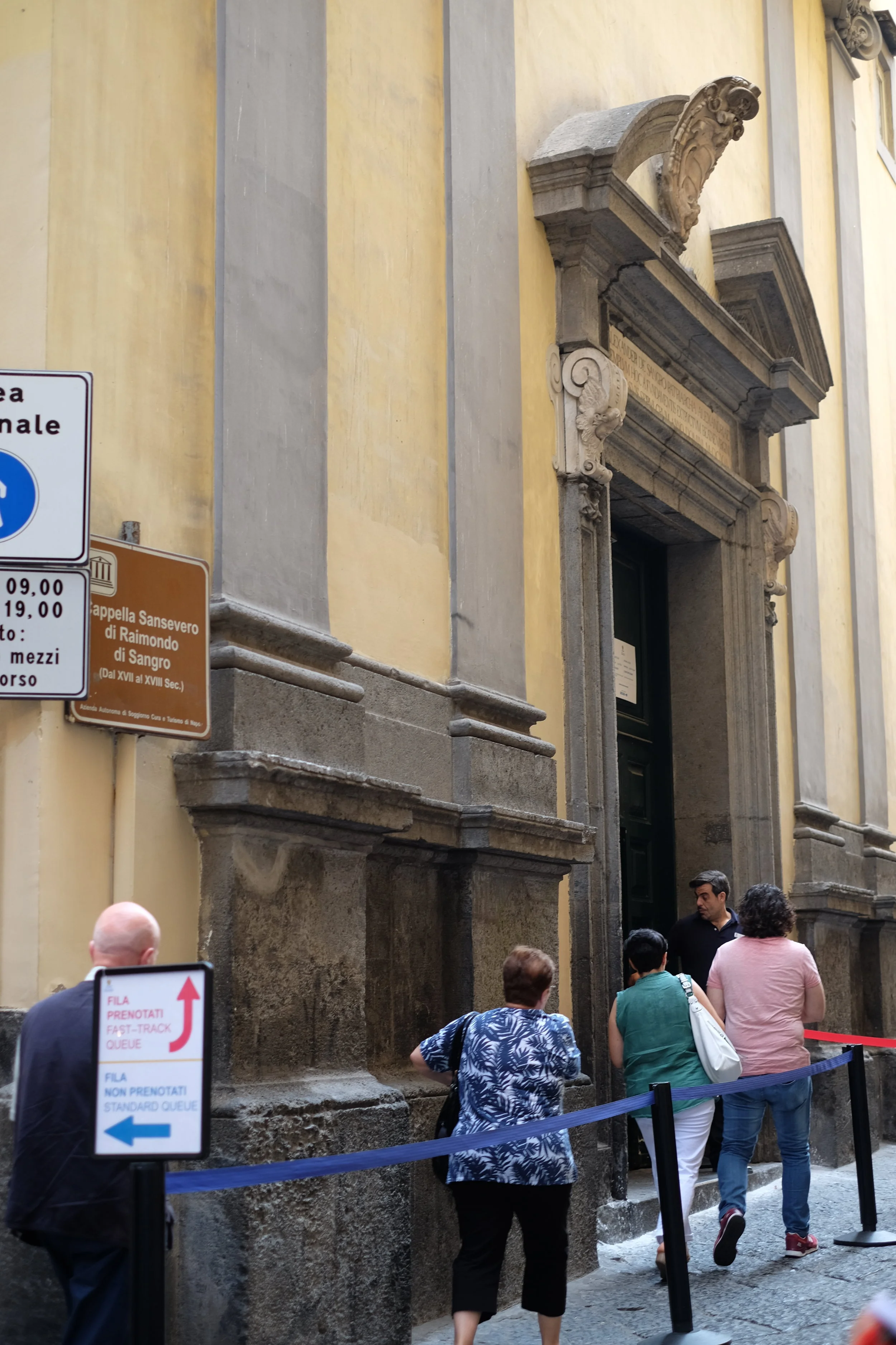 Entrance of the Sansevero chapel.