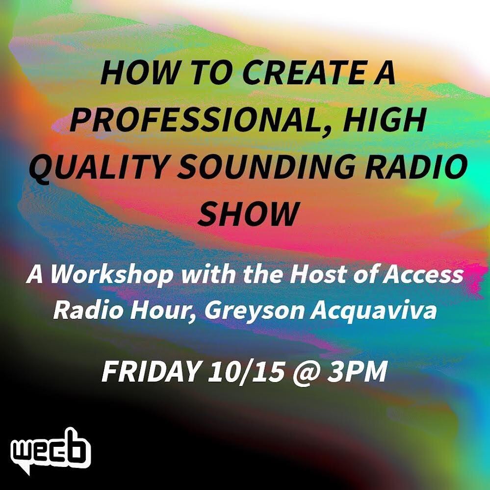Check out this amazing workshop this Friday on 10/15 at 3 p.m.!!⚡️⚡️ 

On zoom: Zoom link in bio!