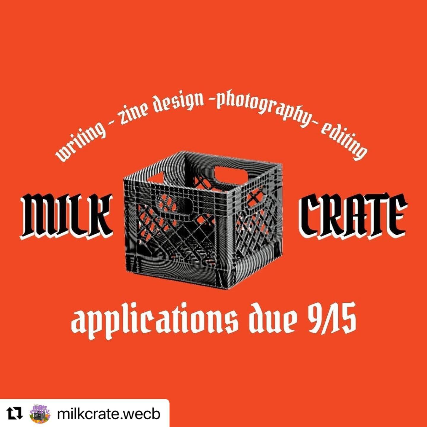 #Repost @milkcrate.wecb 
・・・
thanks for everyone who came out to our @www.wecb.fm booth at org fair, so lovely to see everyone in person! applications to join the milk crate team are due wednesday the 15th, you can find the form at the link in our bio! in addition to contributors who write and/or photograph anything in the realm of music, we are also looking for people to help us run social media, design our zine, edit our pieces (this is mostly for our lovely returnees) and participate in our submissions team! if you&rsquo;re curious about what sorts of things you can write about for us, we have a highlight with some examples, or just check out our blog to see what we publish. so excited for this semester, can&rsquo;t wait to see who joins the team!