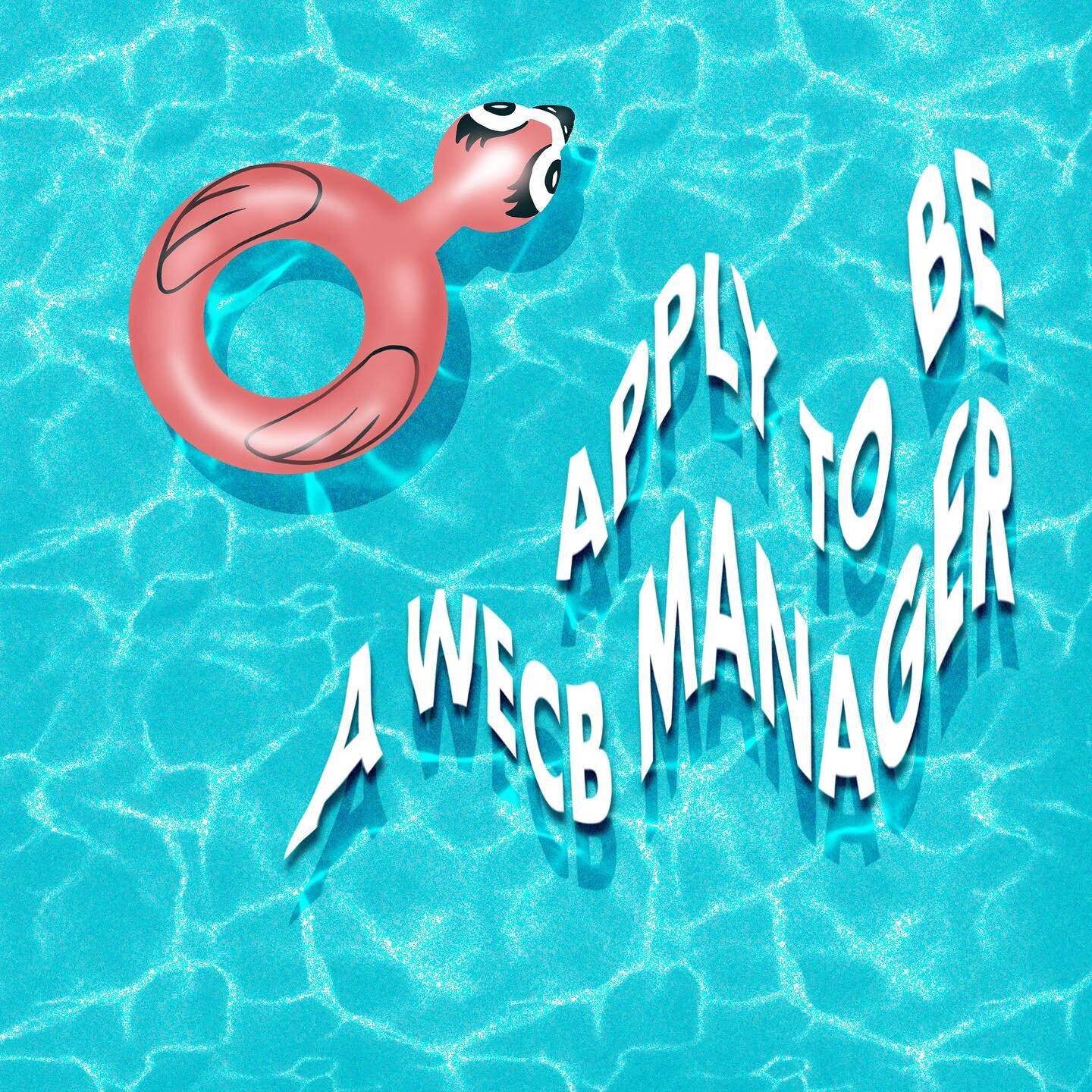 Apply to be a WECB manager!

Application forms are available on our LinkTree!

Available positions include:
1. General Manager
2. Operations Manager
3. Programming Director
4. Assistant Manager
5. Outreach Coordinator
6. Events Coordinator
7. Art Director

ALT TEXT:

A pink flamingo pool float amidst a pool-like background; [TEXT READS: APPLY TO BE A WECB MANAGER]