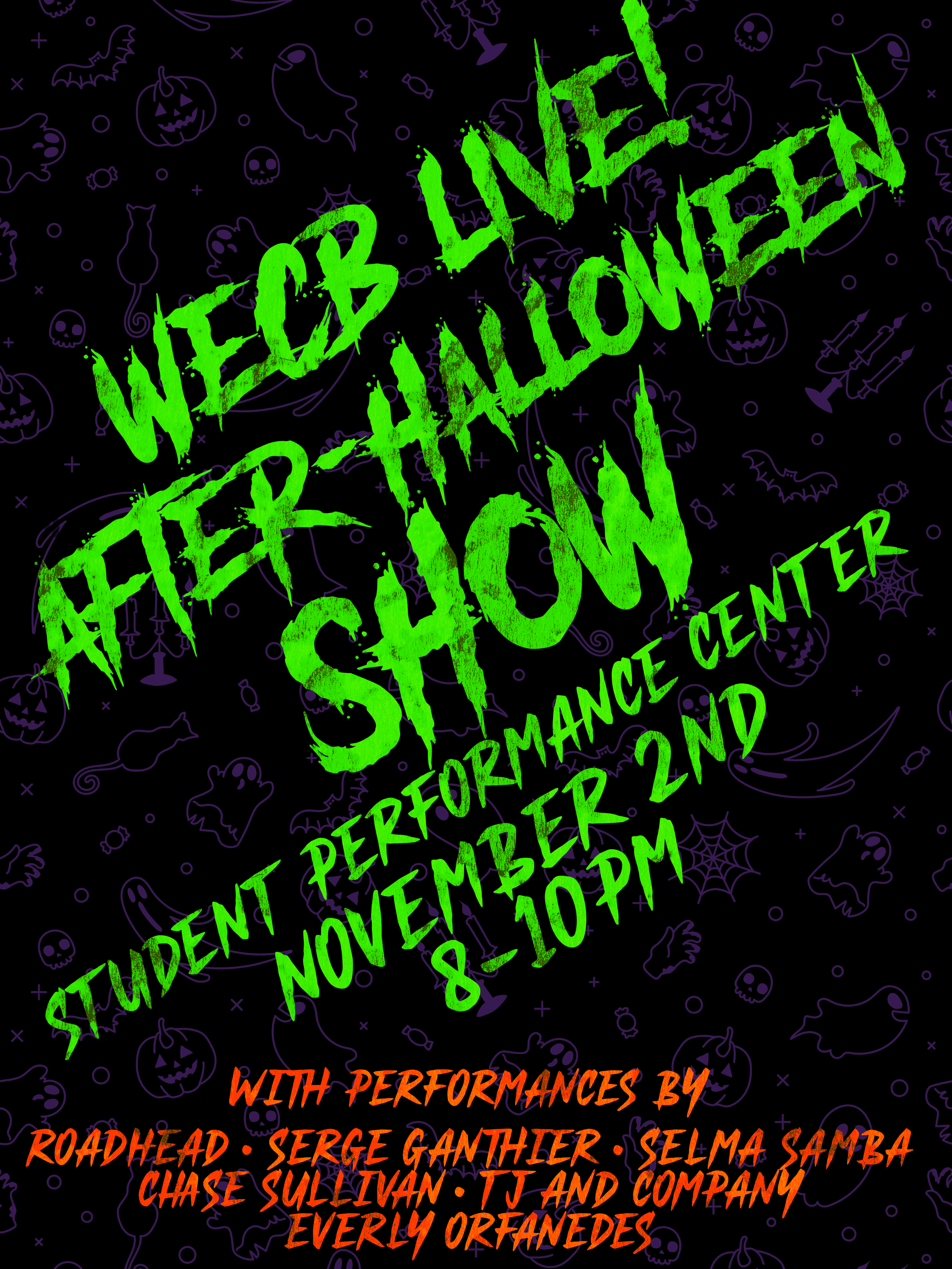 WECB Live! After Halloween Show Featuring Roadhead, Serge Ganthier, Selma Samba, Chase Sullivan, and Everly Orfandes 