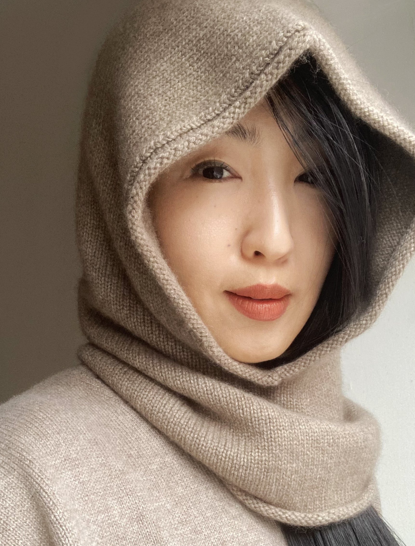 Organic Cashmere 100% Hooded Hat