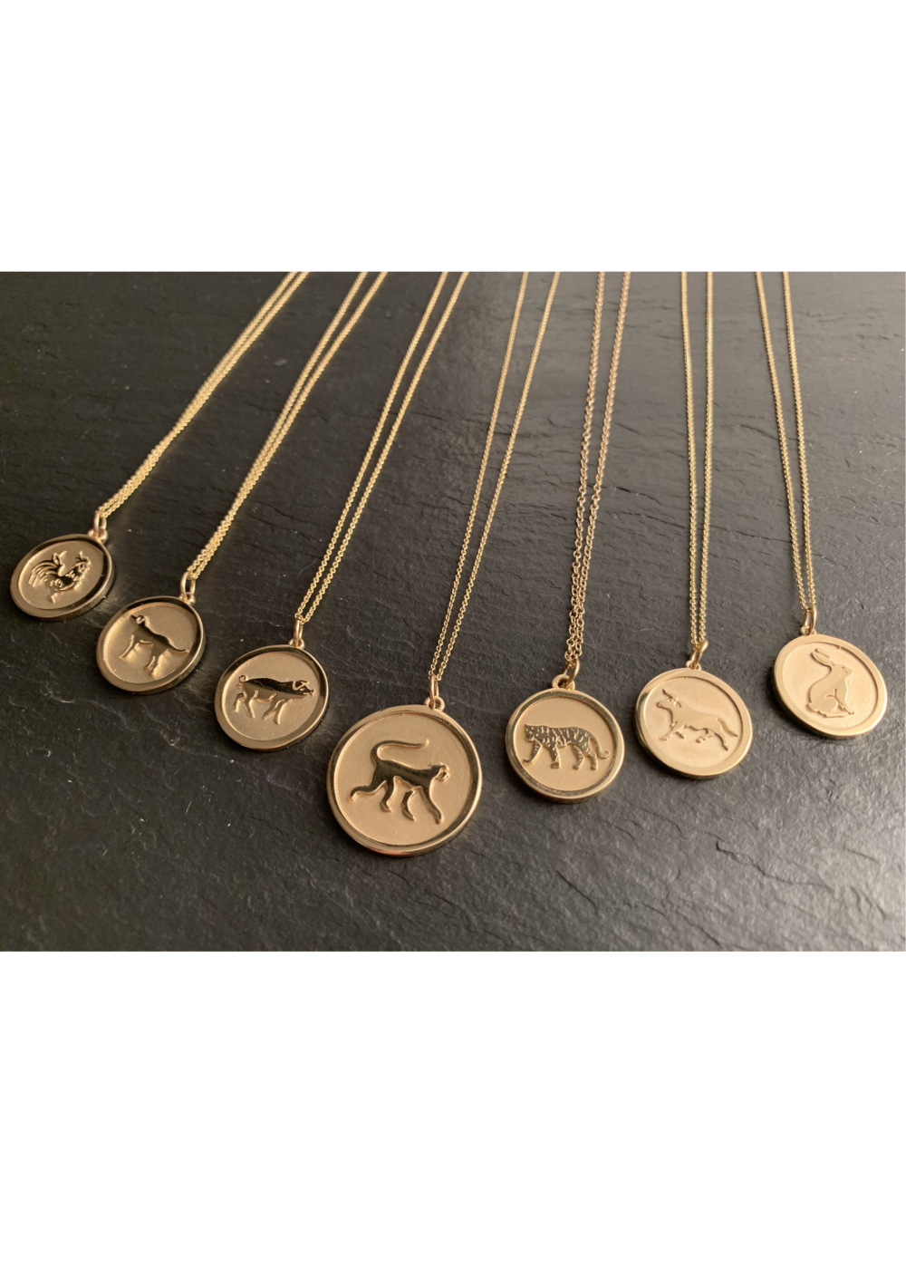 Small 14kt Gold Chinese Zodiac Animal Medallion — Jennifer Liang New York