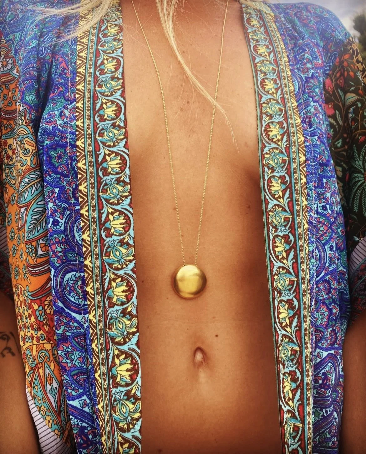 Gold Full Moon Pendant