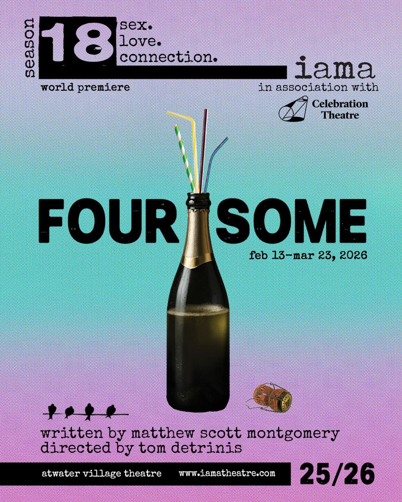 🫶 If your New Year&rsquo;s resolution is see more theatre in 2026, we&rsquo;ve got a gift for you! Get FOURSOME tickets early and save! Use code EARLY for 20% off tickets to all performances of FOURSOME. Code expires Jan. 4 at 11:59PM.