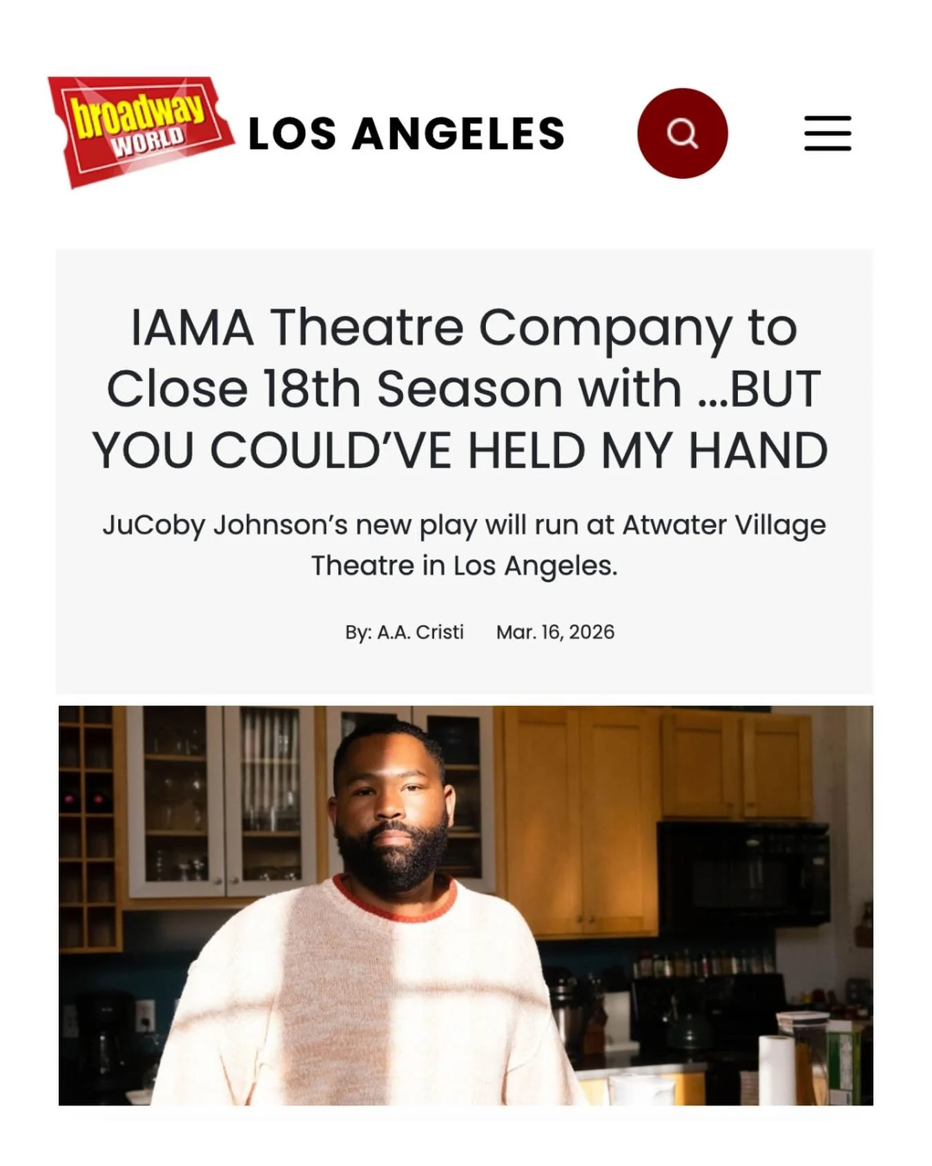 🫶 Last up in Season 18 is &ldquo;&hellip;but you could&rsquo;ve held my hand,&rdquo; a tender poetic exploration of identity, connection, and the spaces people carve out for one another written by JuCoby Johnson and directed by H. Adam Harris. This 