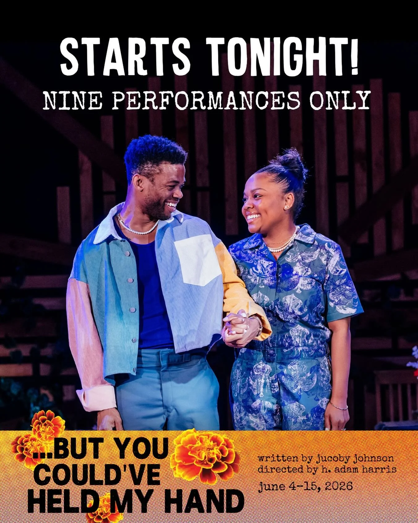 ✨ FIRST NIGHT! ✨ Tonight we celebrate the first audience for our new workshop production of a gorgeous new play, &hellip;BUT YOU COULD&rsquo;VE HELD MY HAND by @jucobyjohnson, directed by @h.adamh 

Starring @cosauls @pauljames_6 @wammywade and @kren