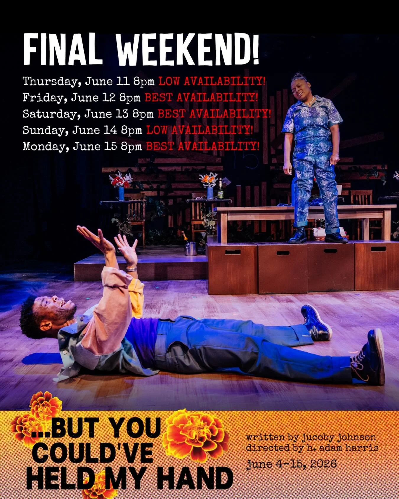 🫶 This is the FINAL WEEKEND of &hellip;BUT YOU COULD&rsquo;VE HELD MY HAND! Get your tickets at #LinkInBio before they are gone!