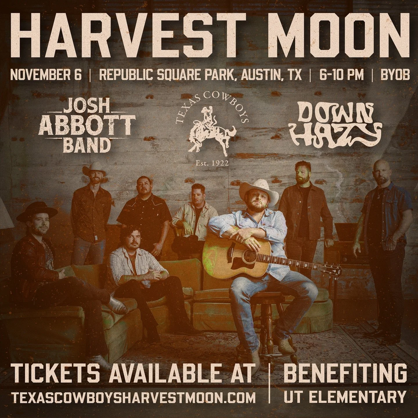 Join us at our annual Harvest Moon concert benefiting @utelementary ! Link in bio&hellip;🤘