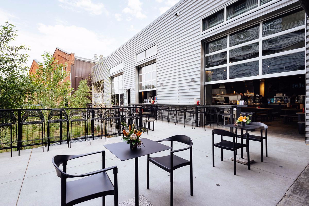 the computer network from ARAKNIS covers the restaurant and this beautiful patio on the exterior. When running our wiring we often prep for future features that a client may want at a later date. In this case we ran wiring in the wall for exterior speakers as well as an outdoor TV. Doing this often allows a small business to do their system in phases and be able to add features once cash flow allows.
