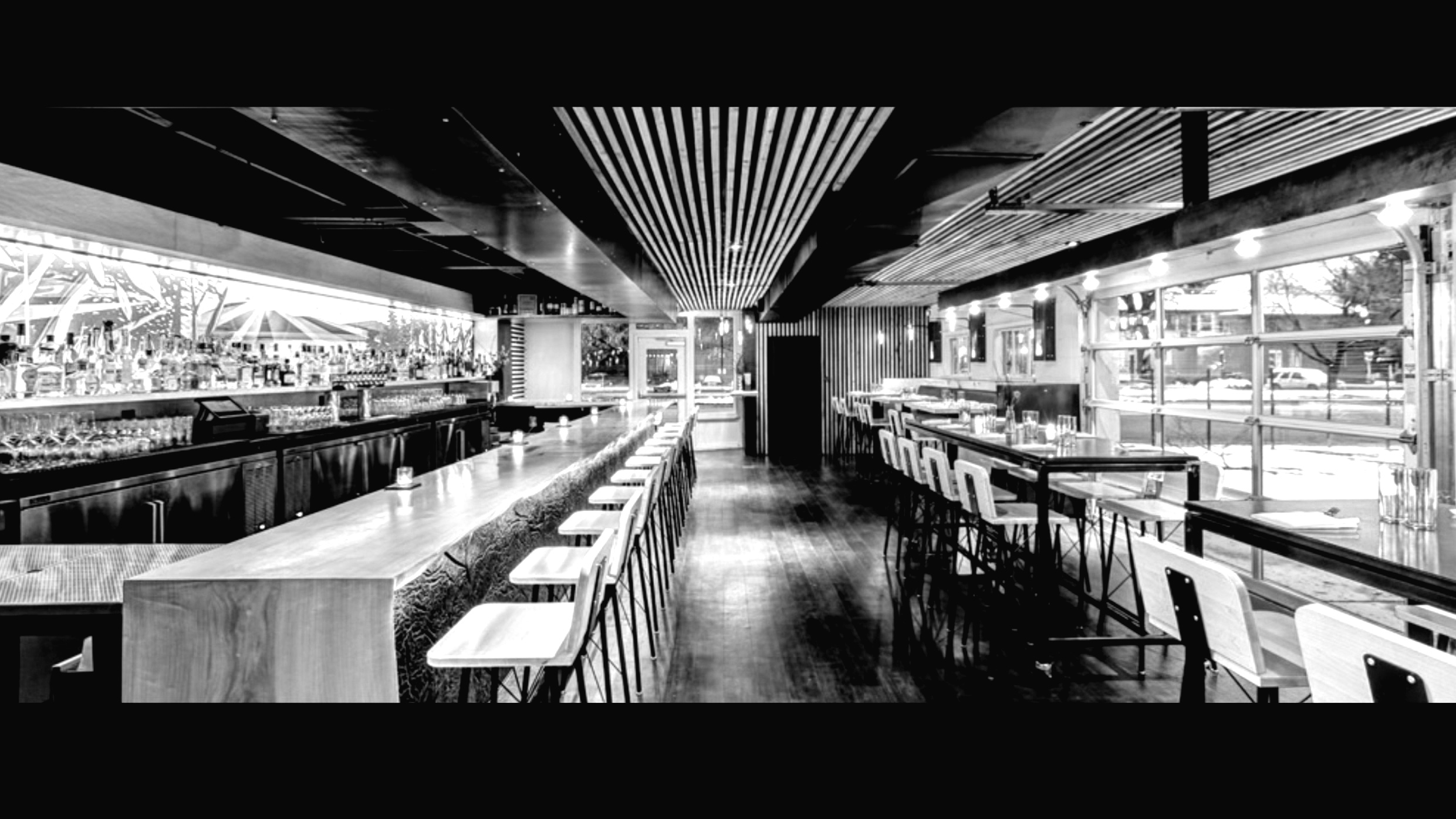 At the original Wayback on 38th street we installed a LUXUL network, Audio from ELURA and RTI with Streaming from SONOS . Cameras from LUX and IC RealTime. We installed the speakers above the ceiling slats allowing the clean lines of t
