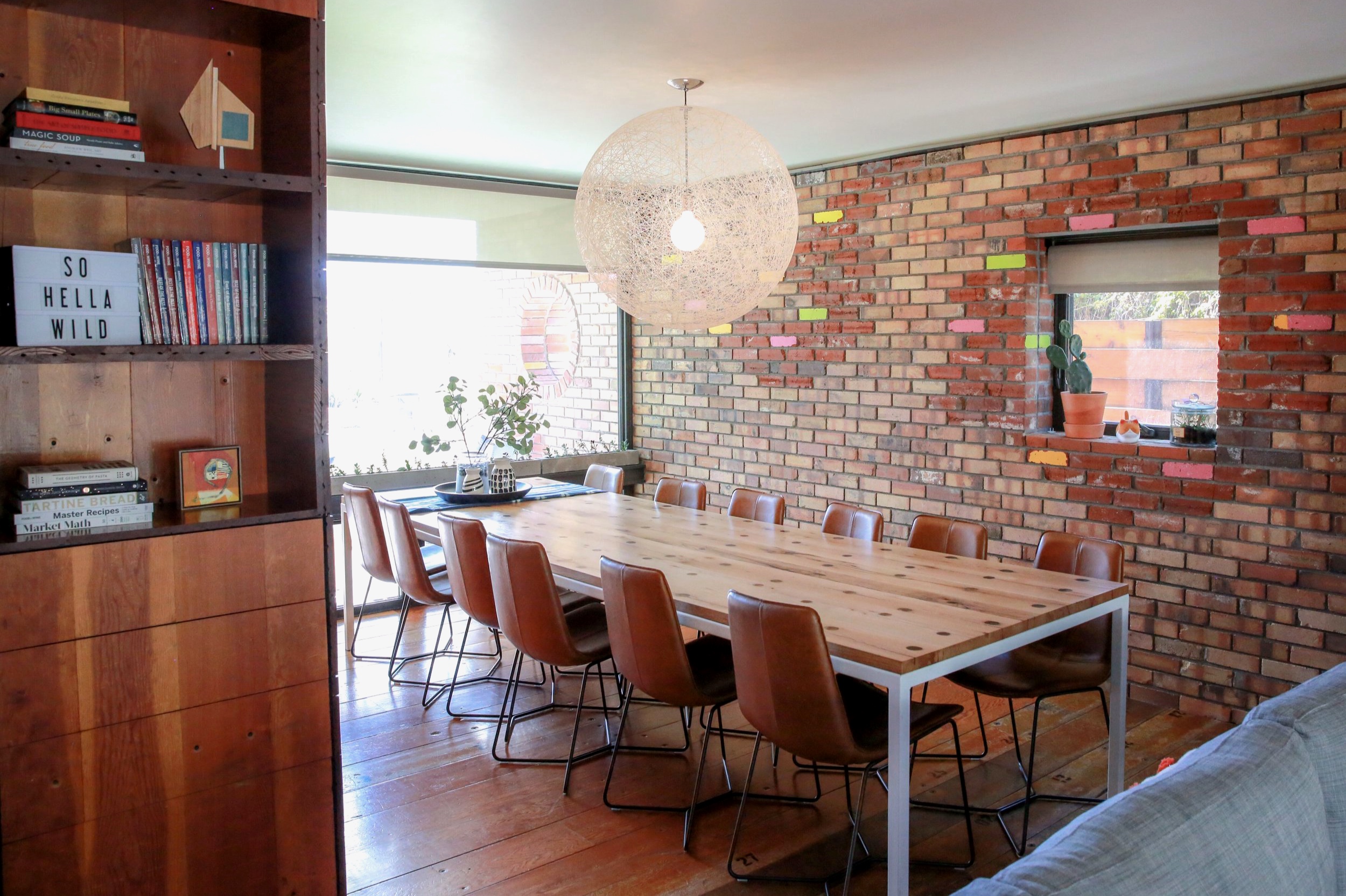 Even in spaces that don’t seem to house any technology it is there. The dining room gets streaming music from SONOS through the SAVANT system control. The LUTRON lighting can be set for different scenes like “Entertain”, “Dinner Time” or “Cl