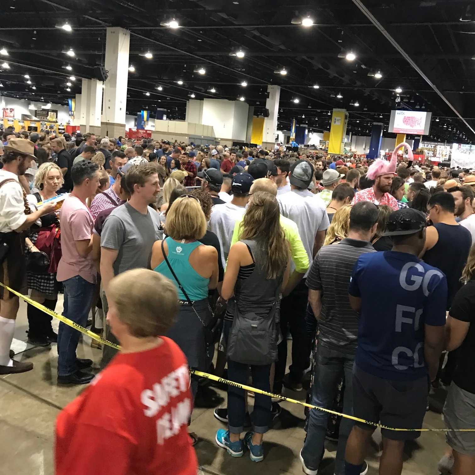 The other half of the crowd is behind me in this picture.