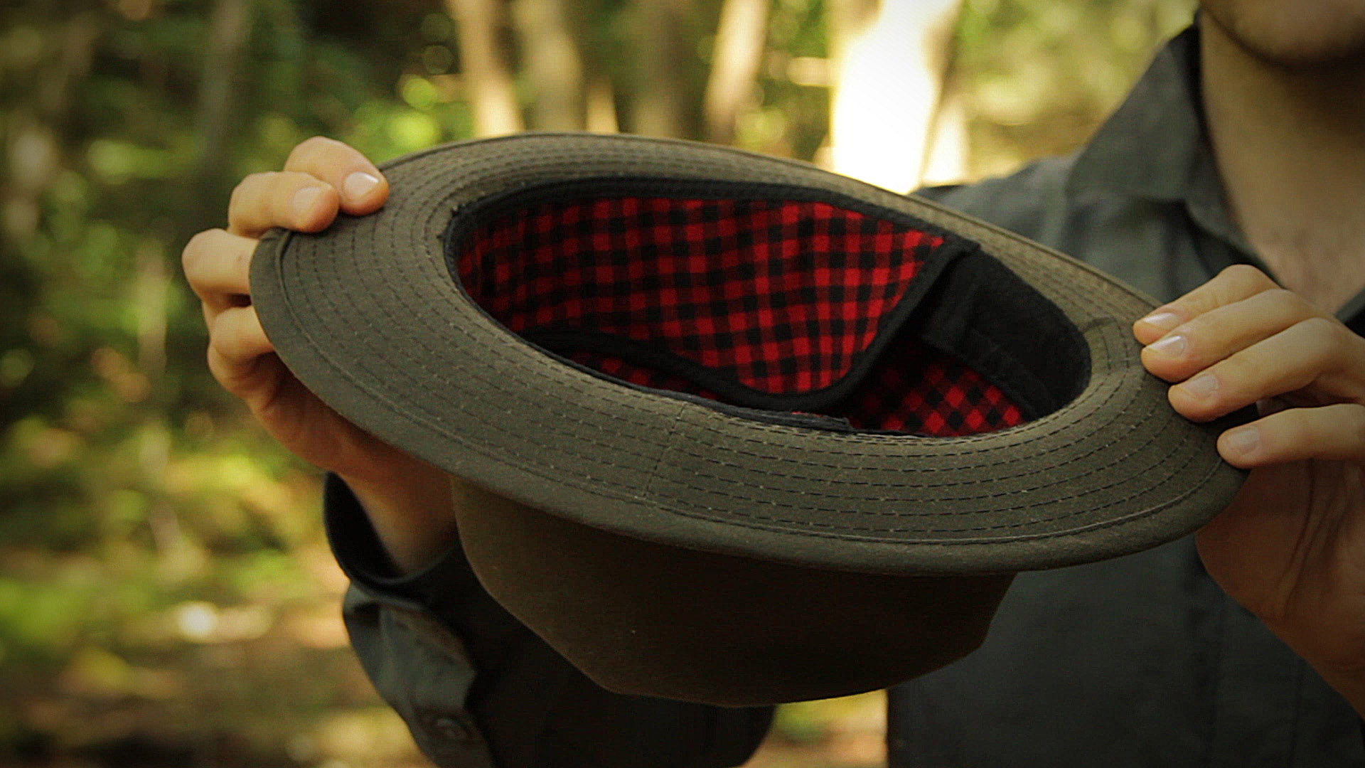 Woolrich Oilcloth Safari Hat — Black 