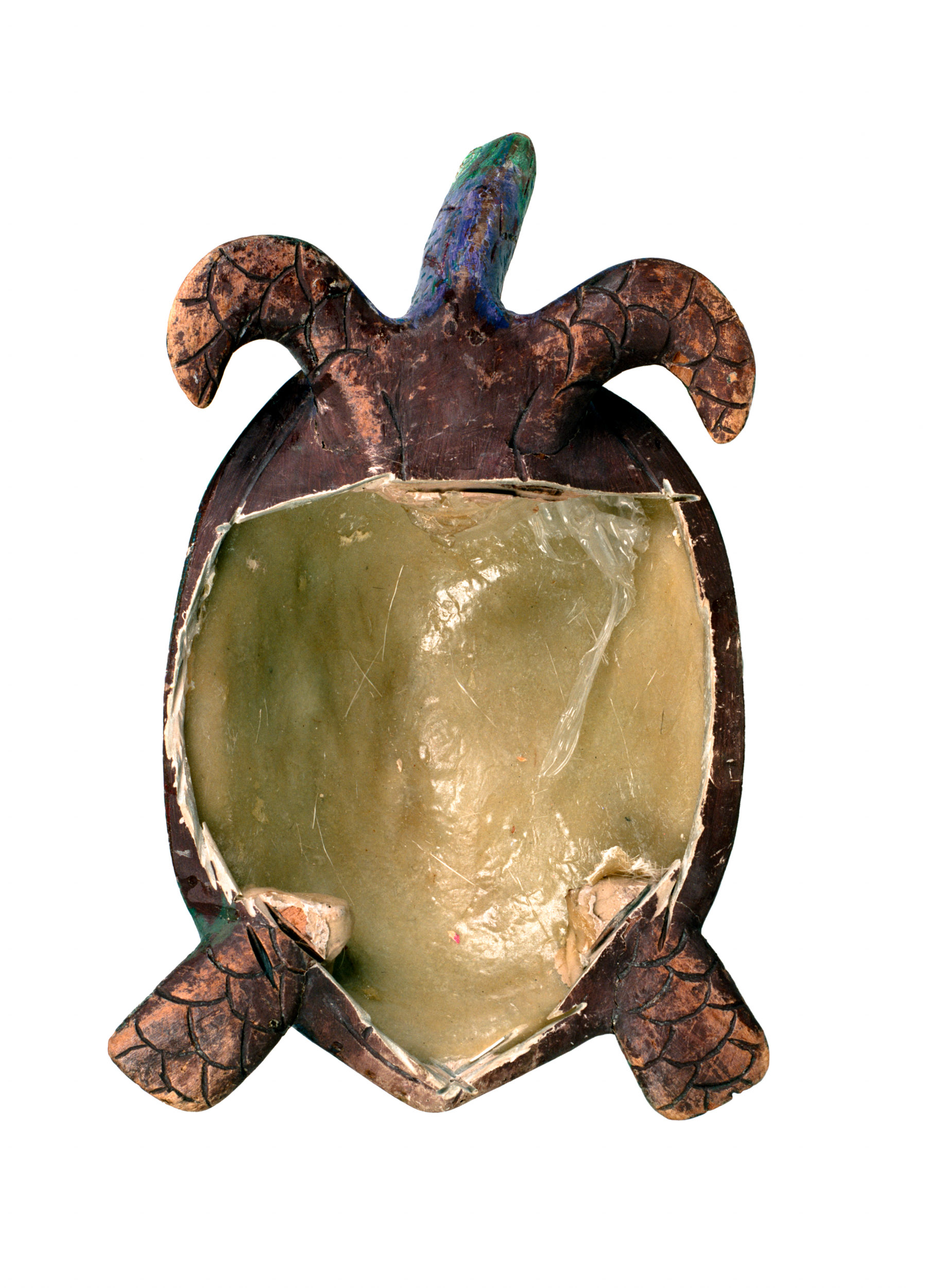 Polycarbonate turtle, intercepted and found to be filled with co
