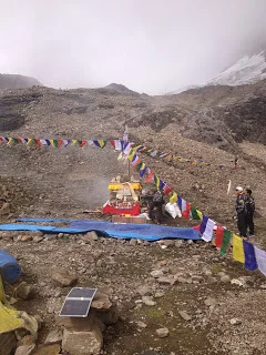 Our Sherpa team at the Chorten 