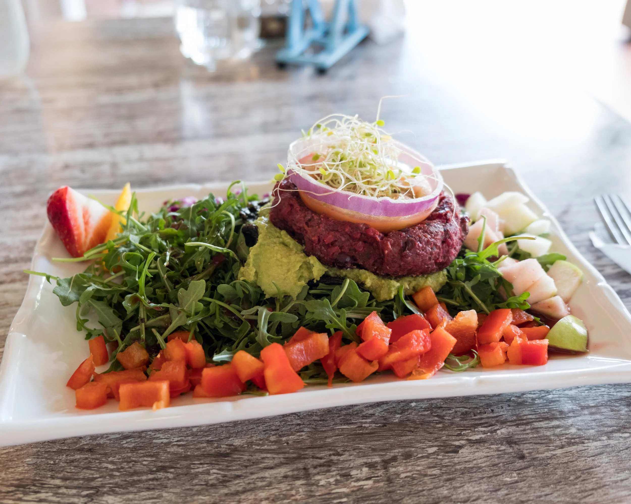 Veggie Burger at the Sanibel Sprout