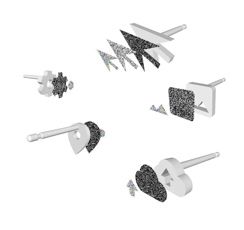 HIJ stud earrings