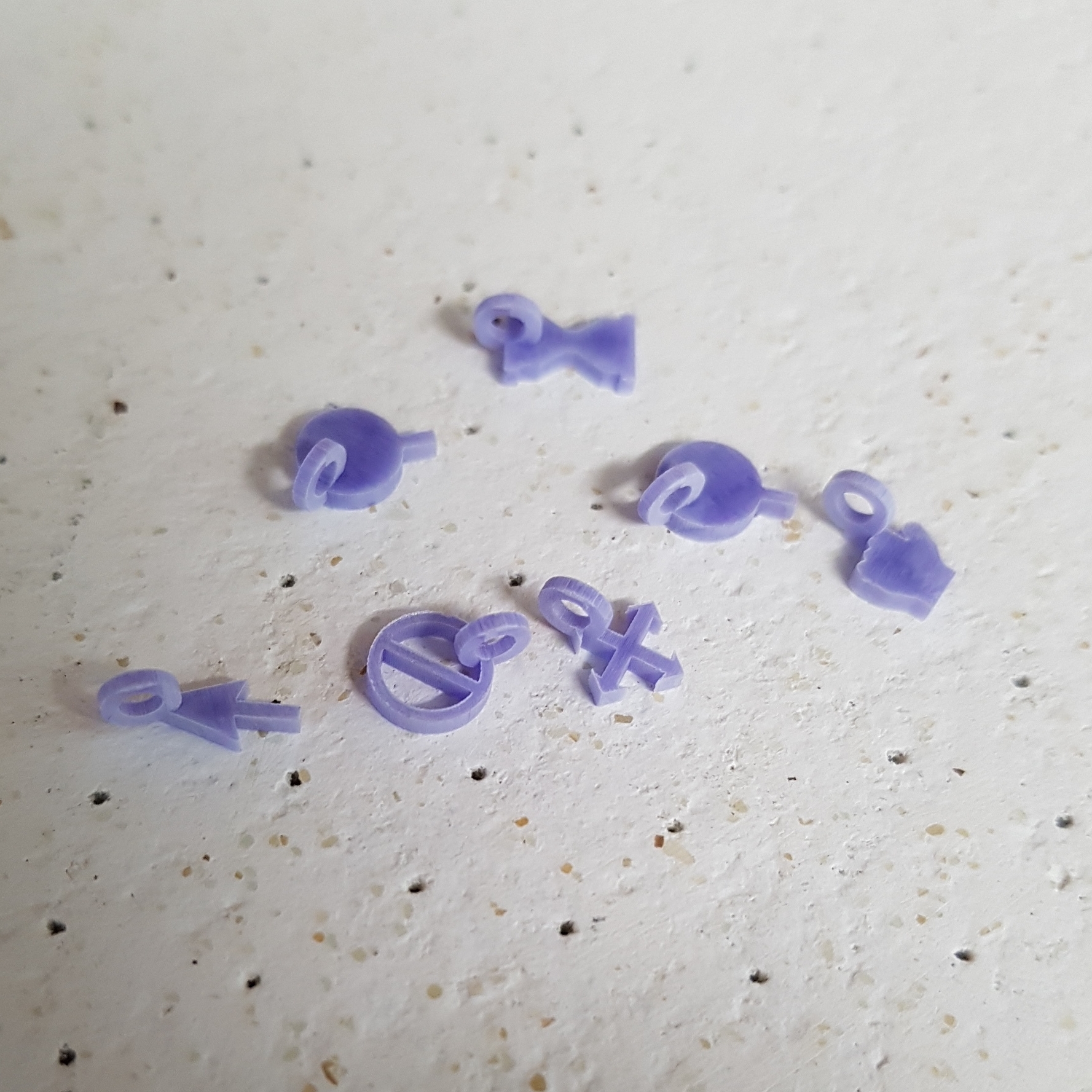 3D printed wax with support material removed. 