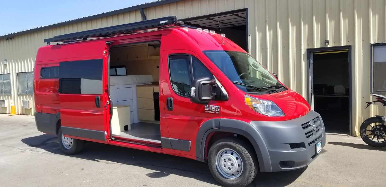 red conversion van