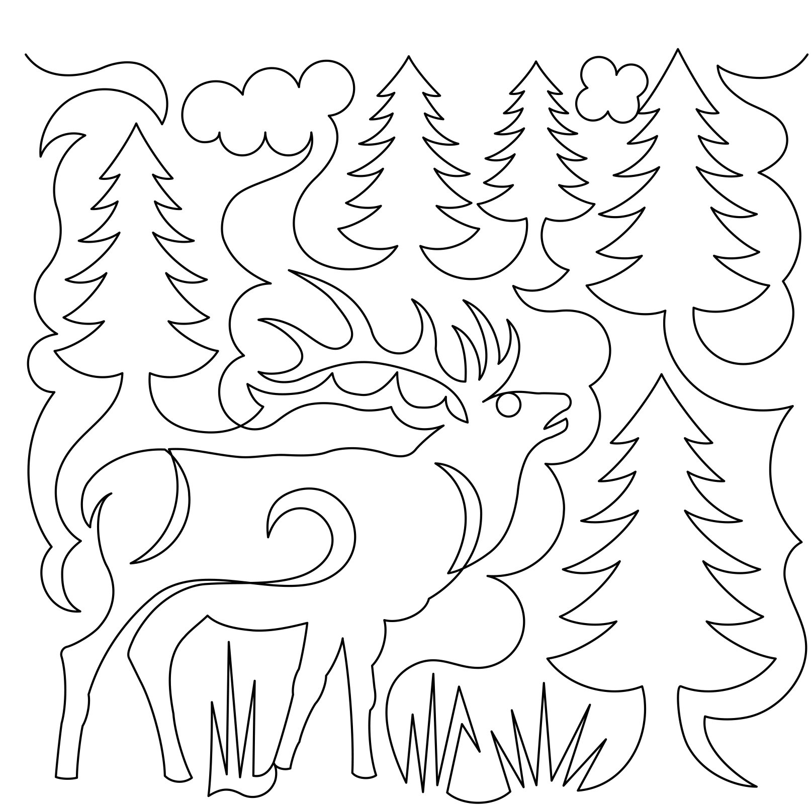 Elk and Pines