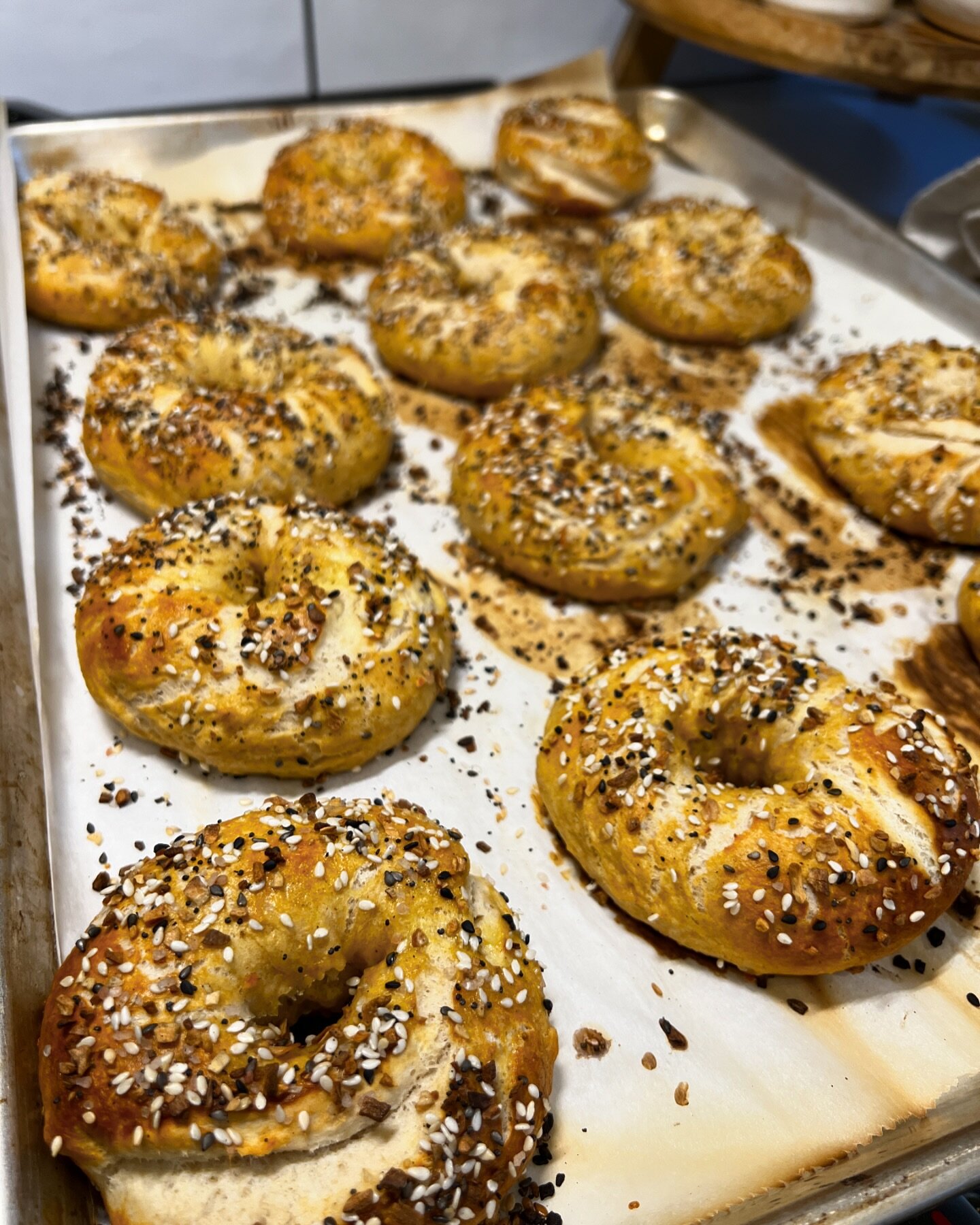 Everything pretzel bagels.  When I&rsquo;m not in the studio, I need to create at home.  #pretzels #pretzelbagel #homemadebagels #everythingbagel