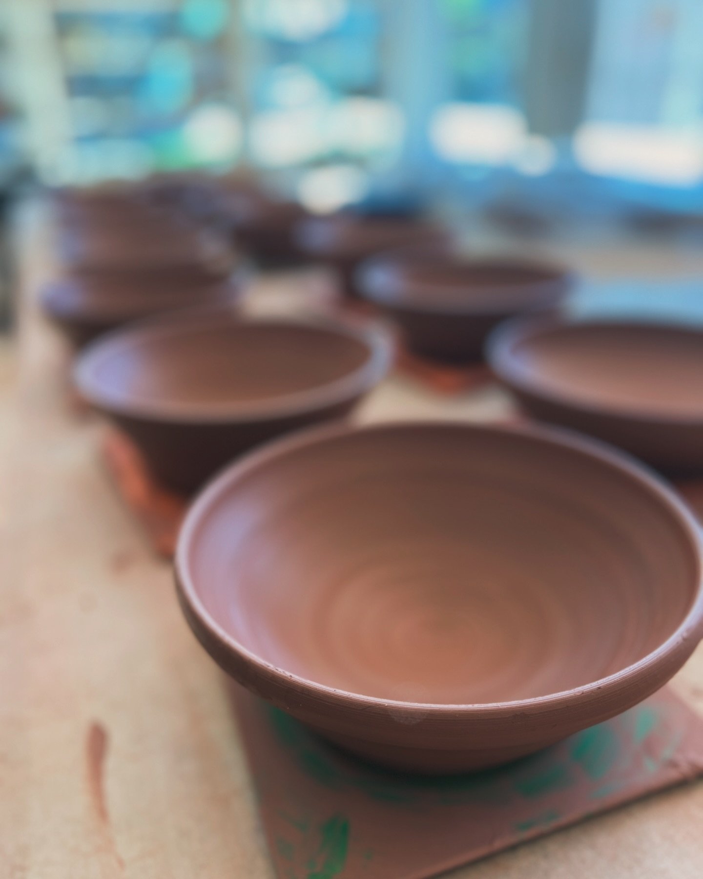 Remaking the bowls for @farmbar_chi. These were the last things I made at my old studio before the fire.  They were drying on tables in preparation for trimming the next day. After five hours of firefighters hosing down the building fire, there wasn&