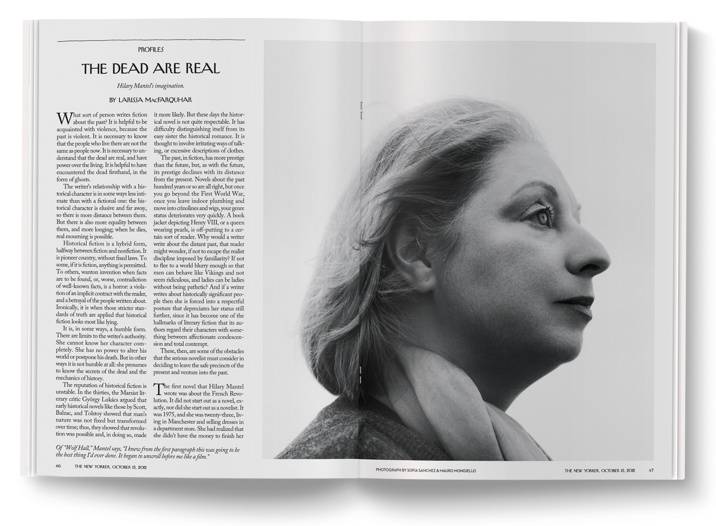   Hilary Mantel  photographed by  Sofia Sanchez &amp; Mauro Mongiello . 