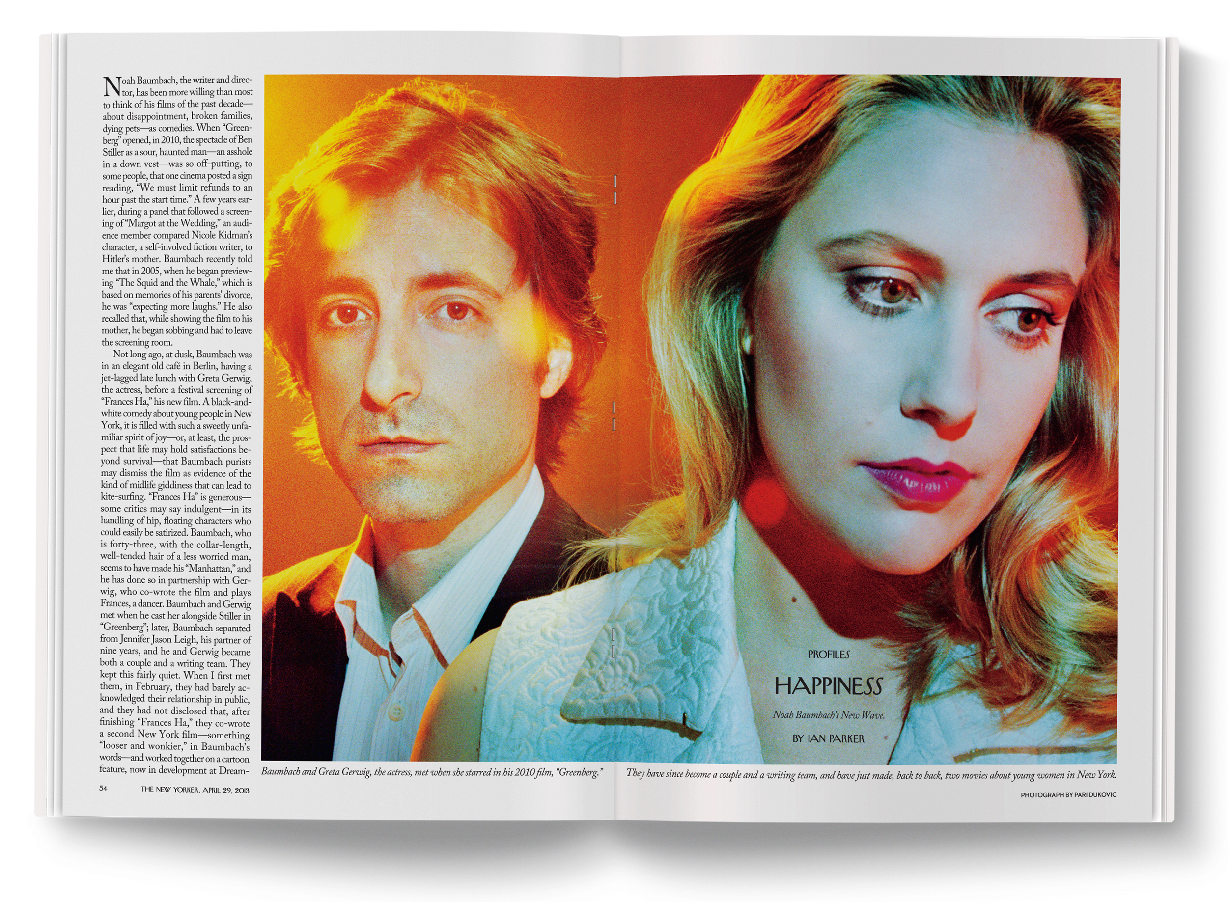   Noah Baumbach &amp; Greta Gerwig &nbsp;photographed by  Pari Dukovic . 