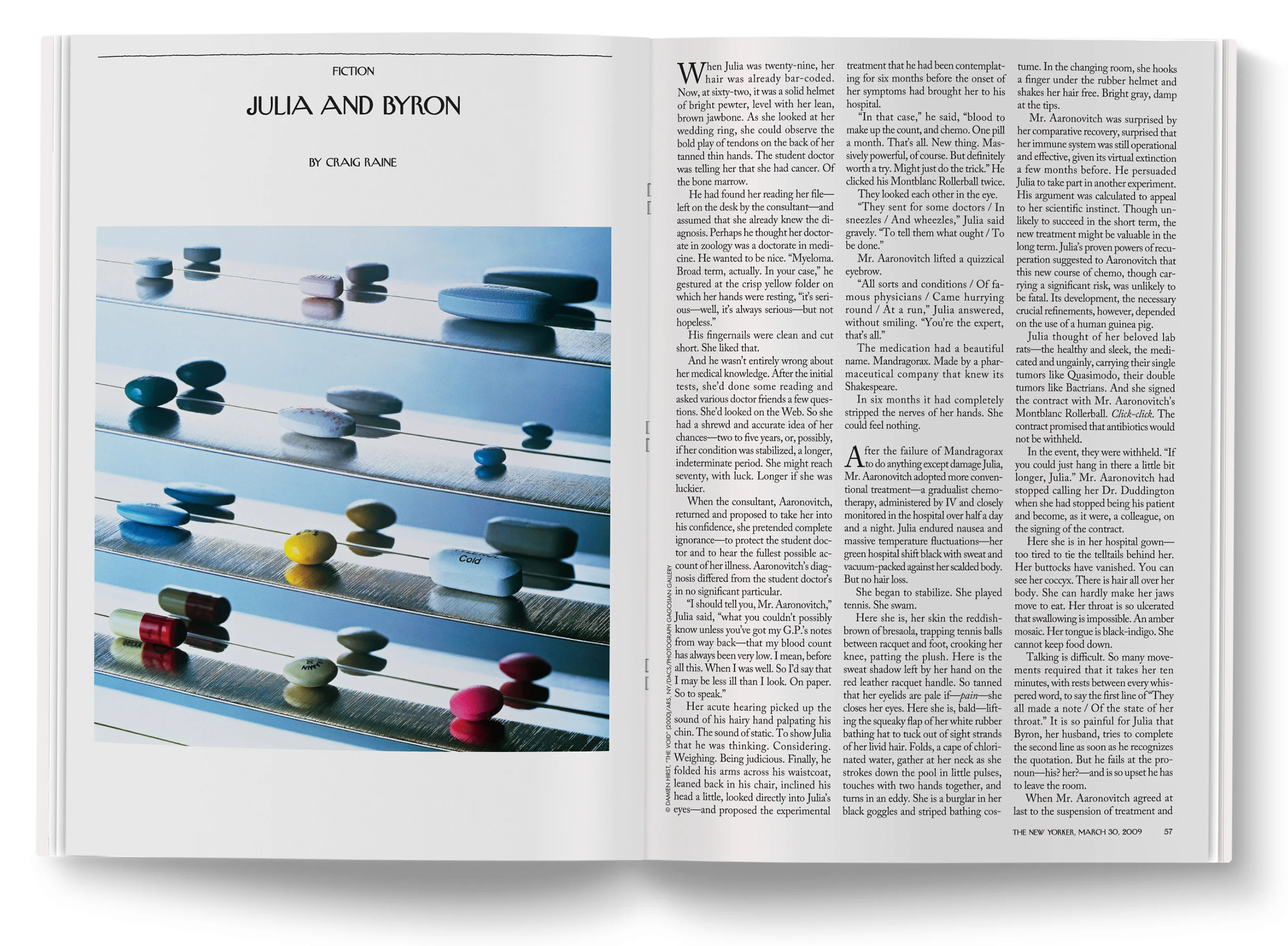 Julia and Byron image by Damien Hirst .