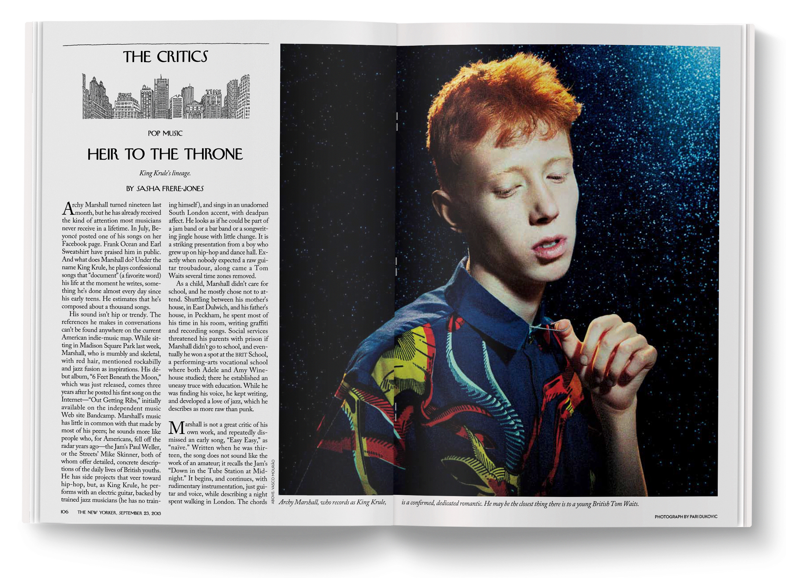    Archy Marshall  photographed by   Pari Dukovic  .  