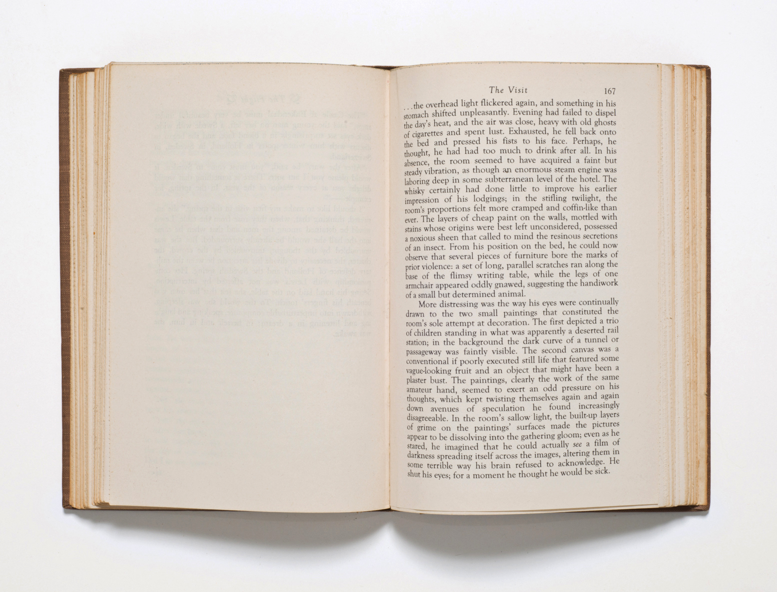 Page from an Imaginary Book Inserted into a Real Book (The Fountain/The Visit) , 2015