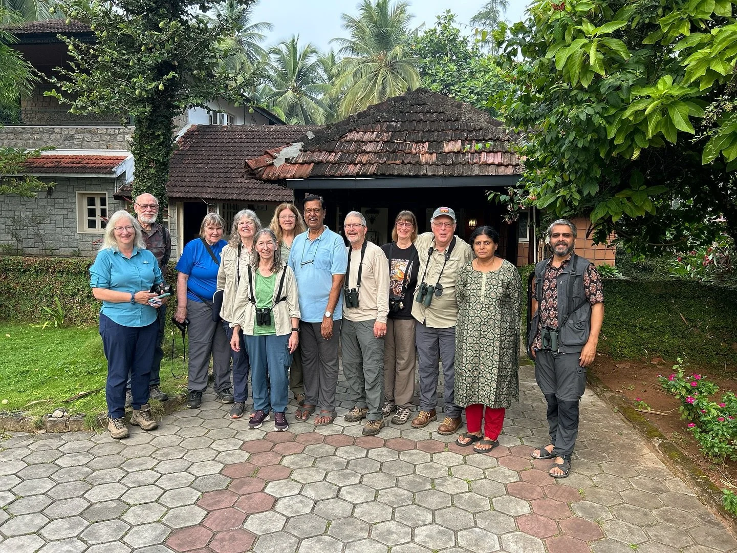 Our wonderful guests from @naturalistjourneys having a good time in southern India with some great food and cracking birds.